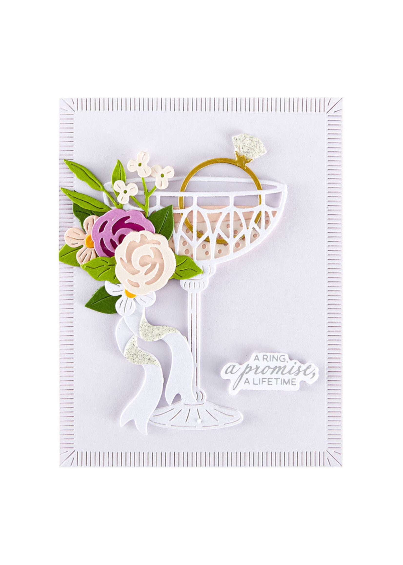 Spellbinders Spellbinders Die, Happier Hour - Linear Touch Rectangles and Tag