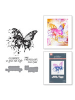 Spellbinders Spellbinders Press Plate & Die Set, Beautifully Imperfect - Butterfly Splatter