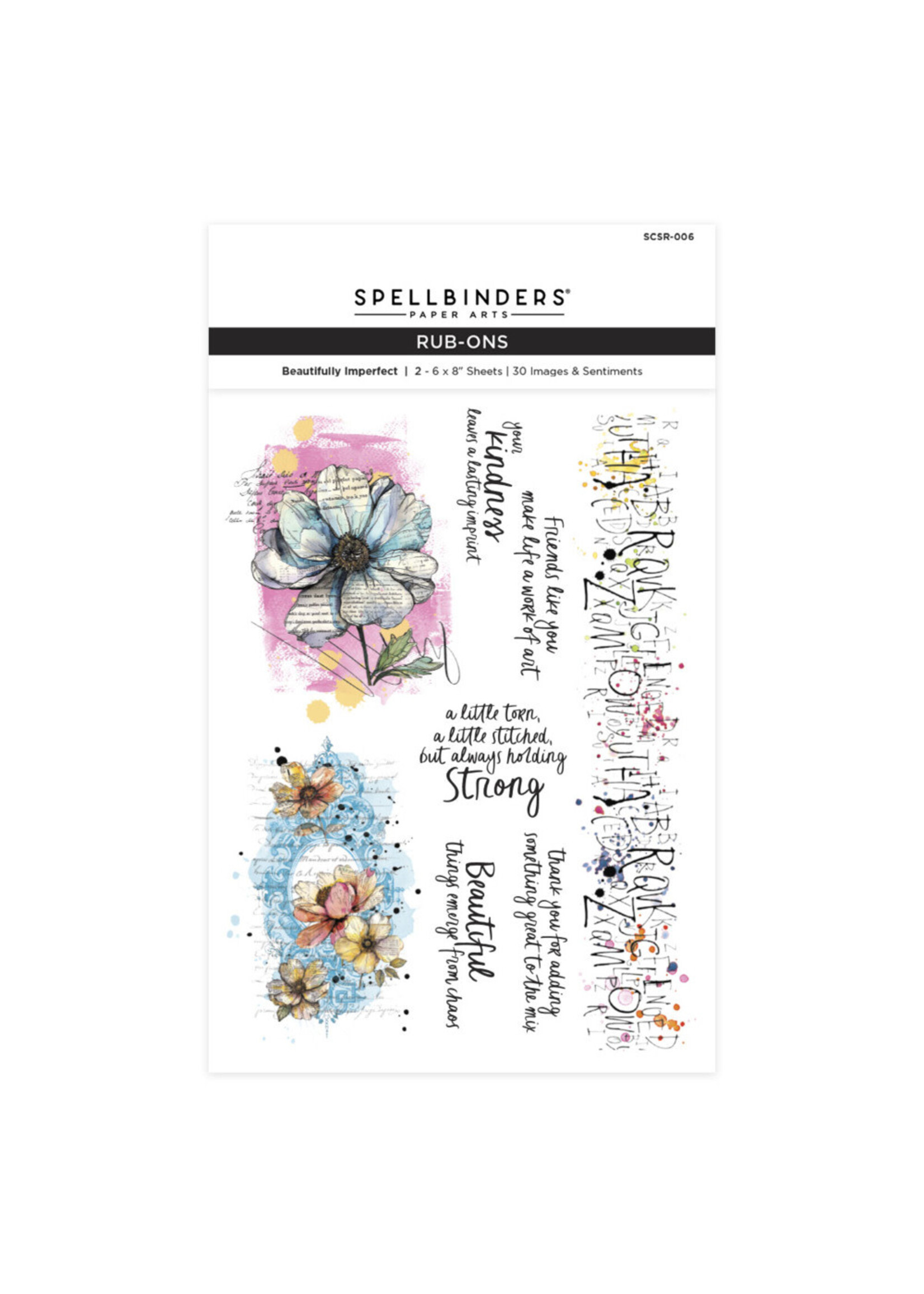 Spellbinders Spellbinder Rub-ons, Beautifully Imperfect