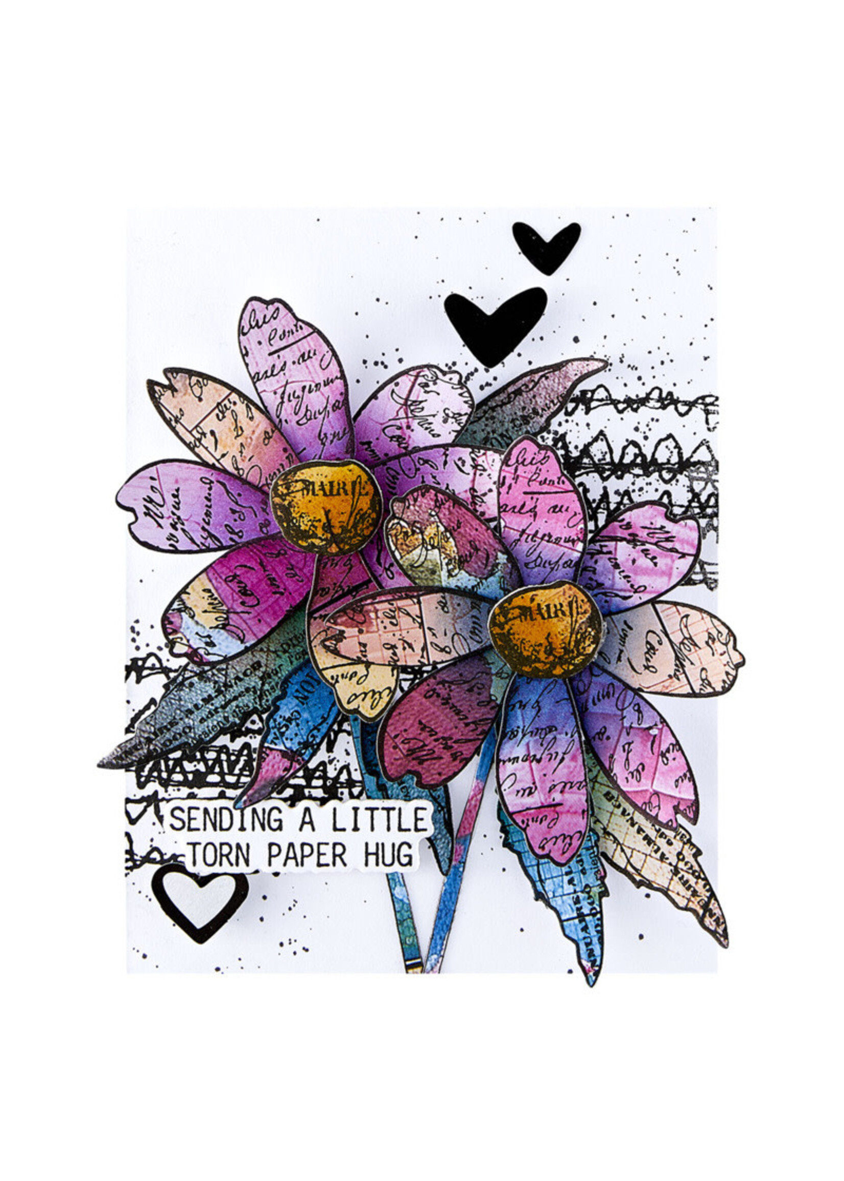 Spellbinders Spellbinders Clear Stamp & Die Set, Beautifully Imperfect - Sculpted Scripted Floral