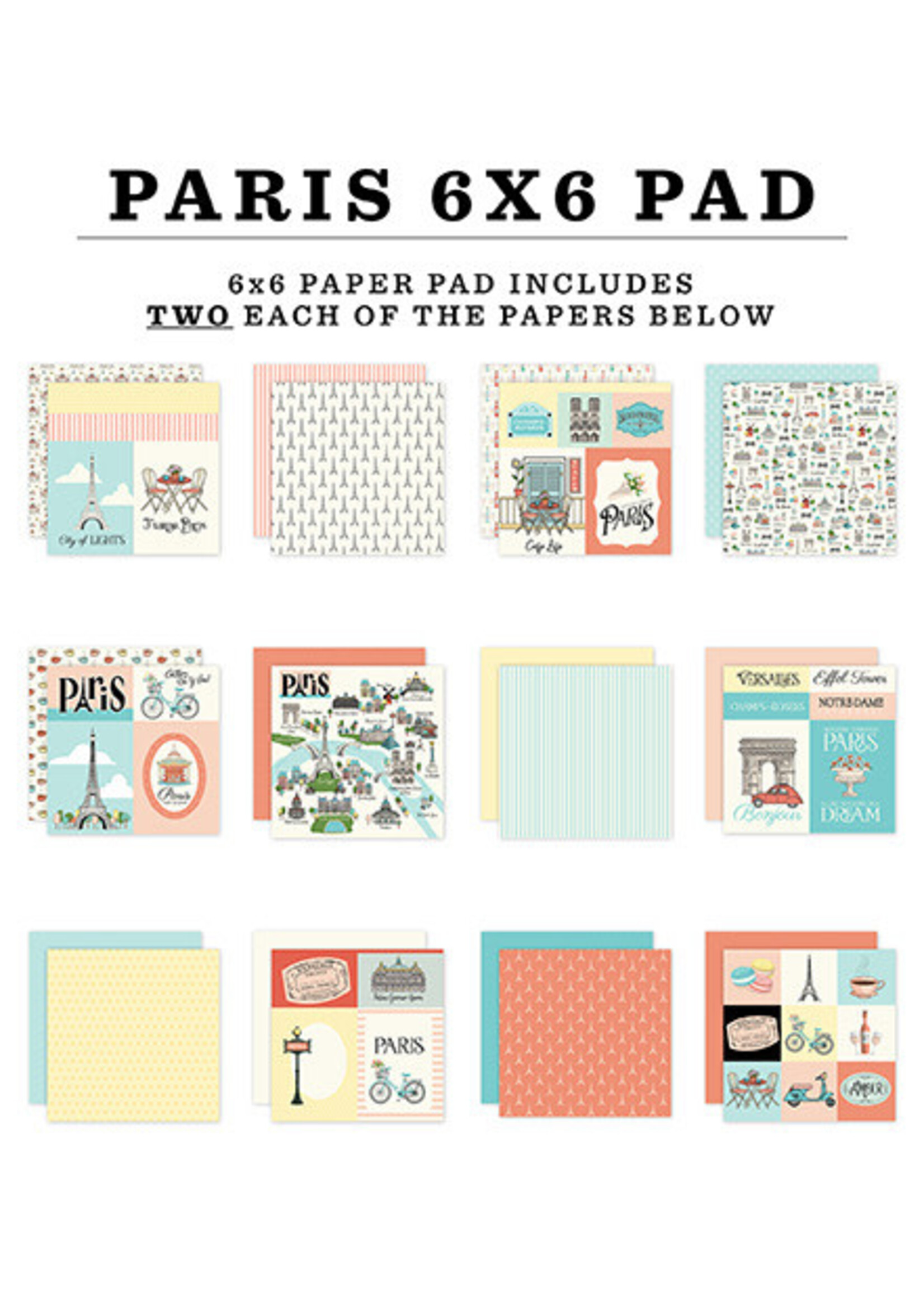 Carta Bella Carta Bella 6X6 Paper Pad, Paris