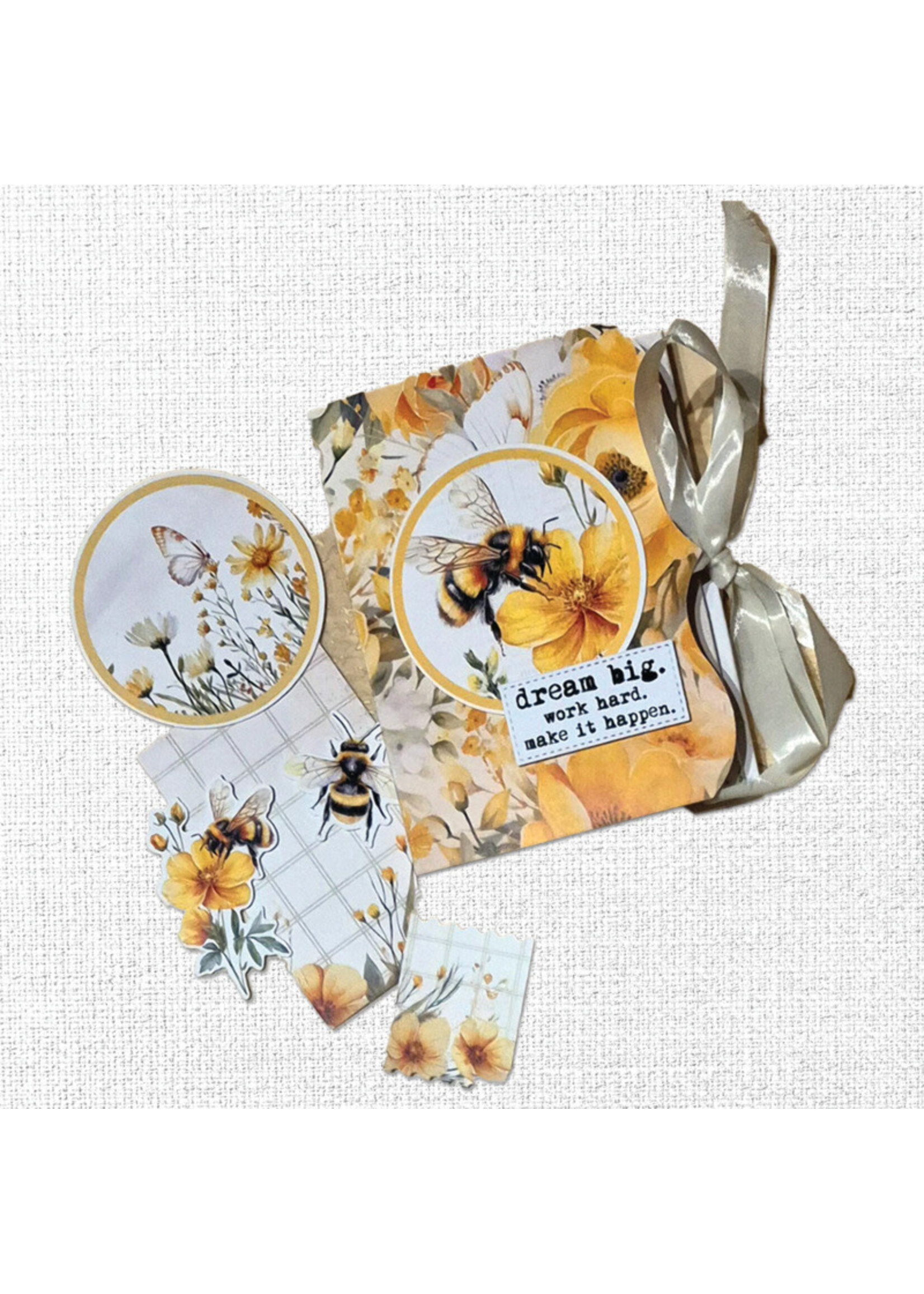 Paper Rose Paper Rose 8.5X11 Mini Junk Journal Folio Kit, Bees & Butterflies
