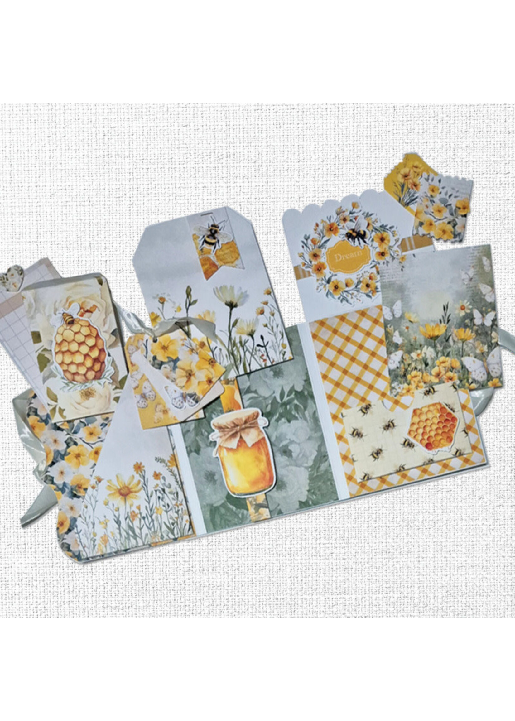 Paper Rose Paper Rose 8.5X11 Mini Junk Journal Folio Kit, Bees & Butterflies