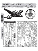 Stampers Anonymous Tim Holtz Cling Stamp, Air Travel