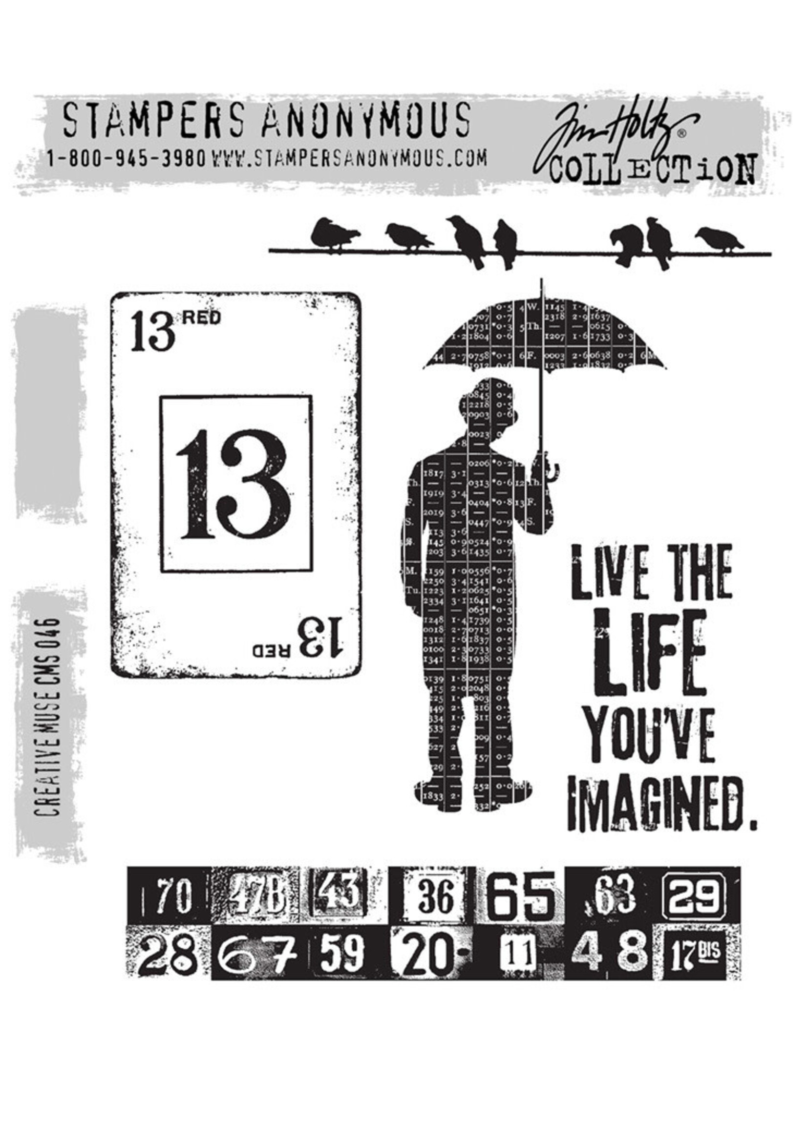 Stampers Anonymous Tim Holtz Cling Stamp, CMS046 Creative Muse