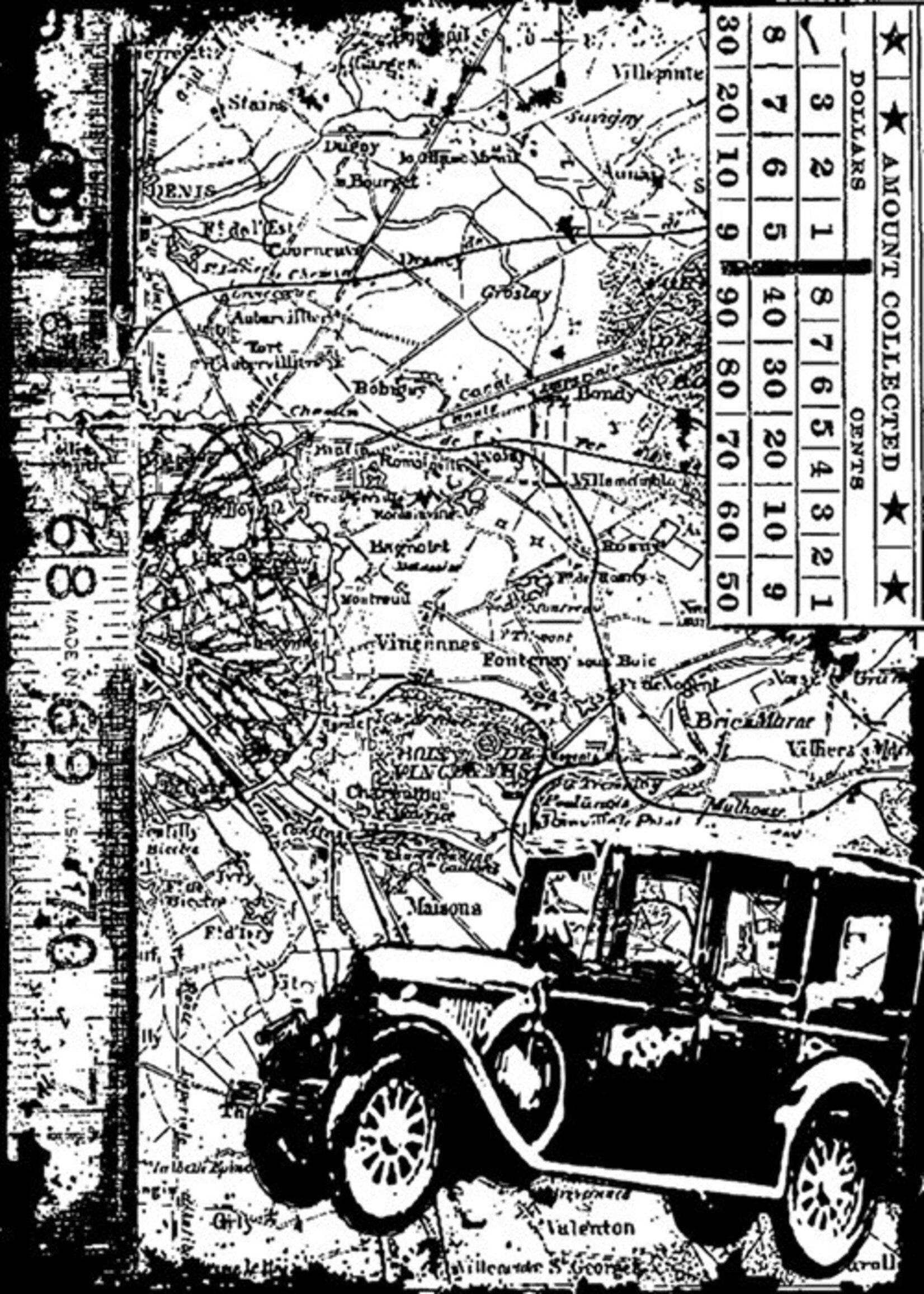 Stampers Anonymous Tim Holtz Components Cling Stamp, Car
