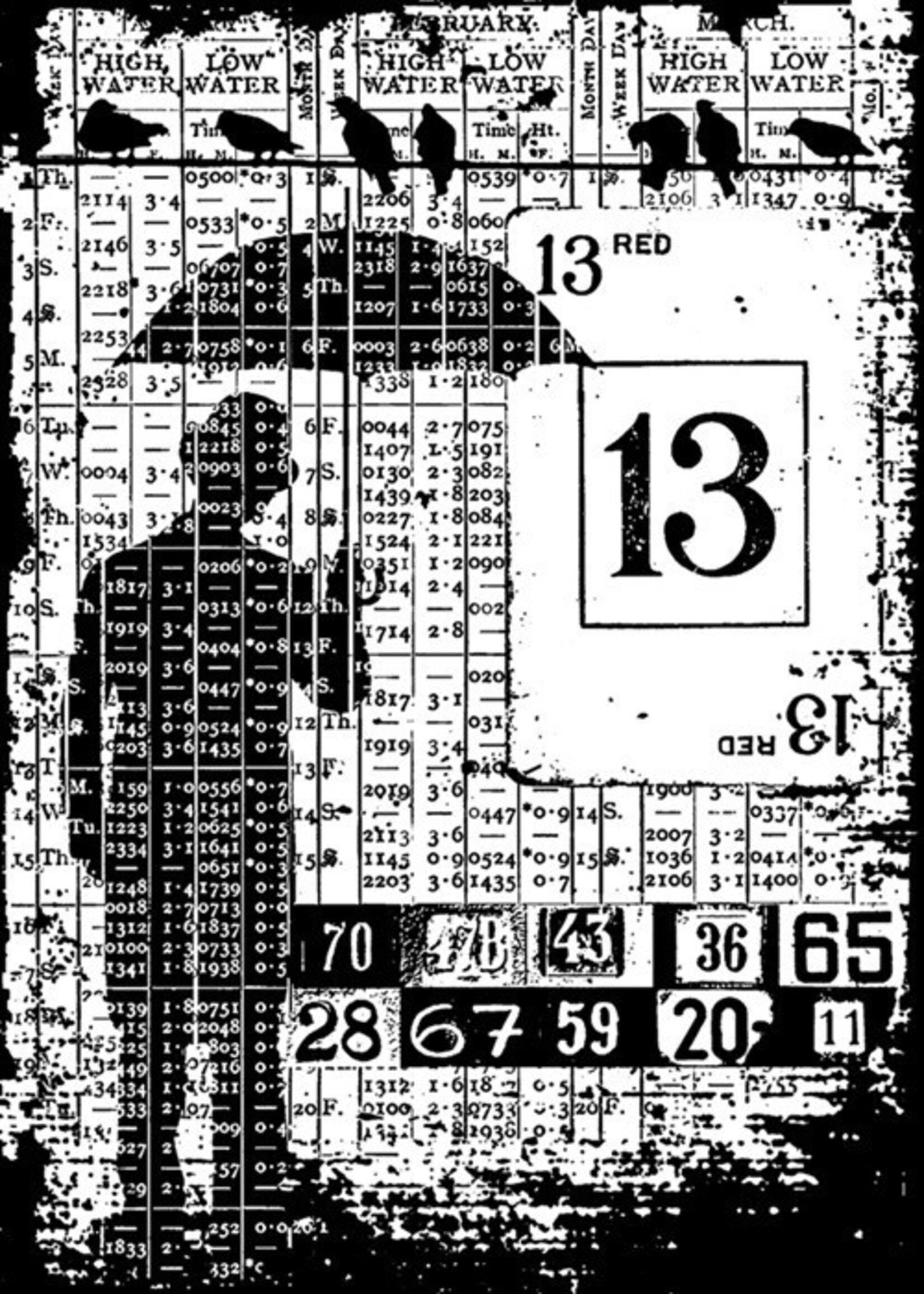 Stampers Anonymous Tim Holtz Components Cling Stamp, Optimist