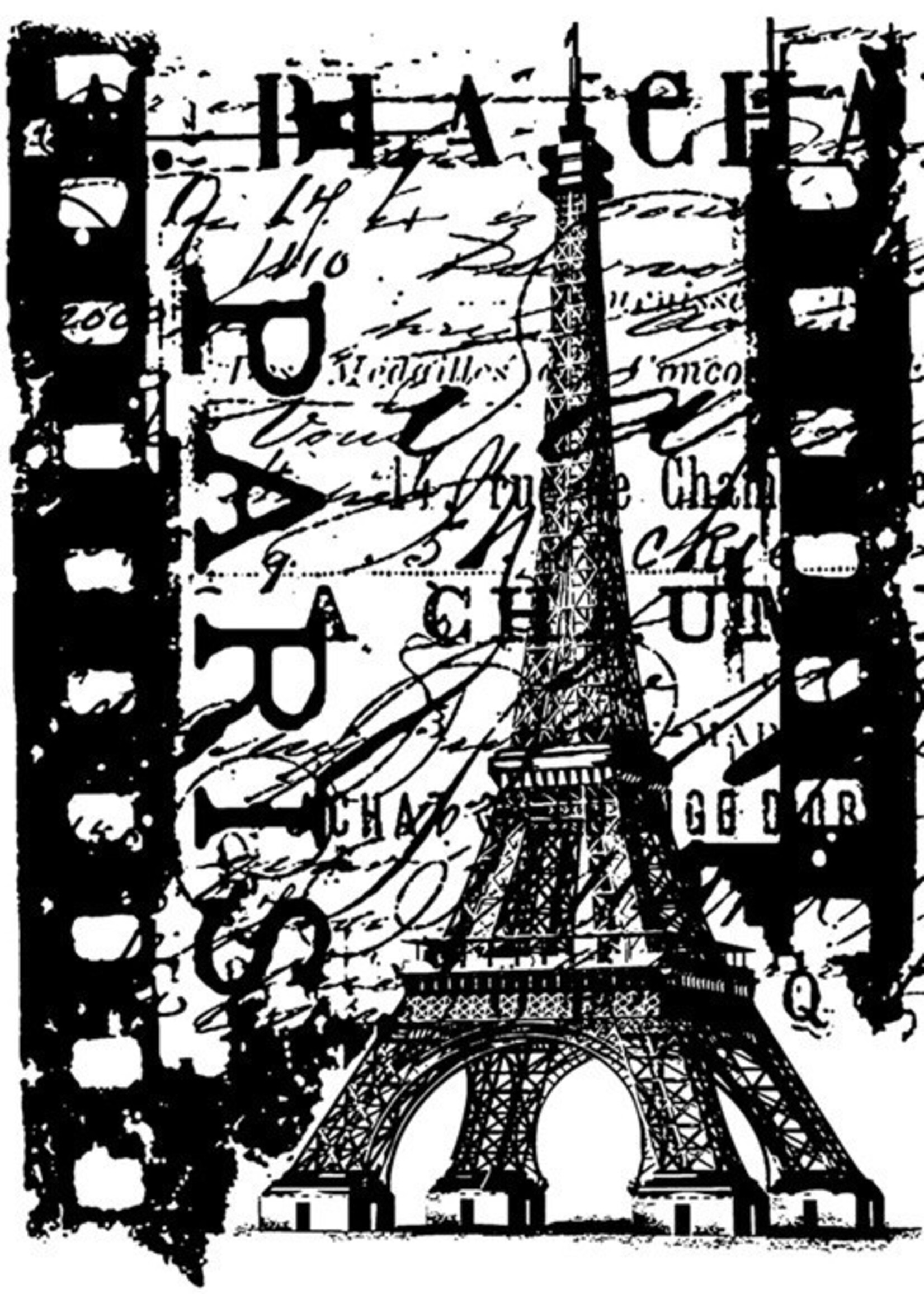 Stampers Anonymous Tim Holtz Components Cling Stamp, Paris Film
