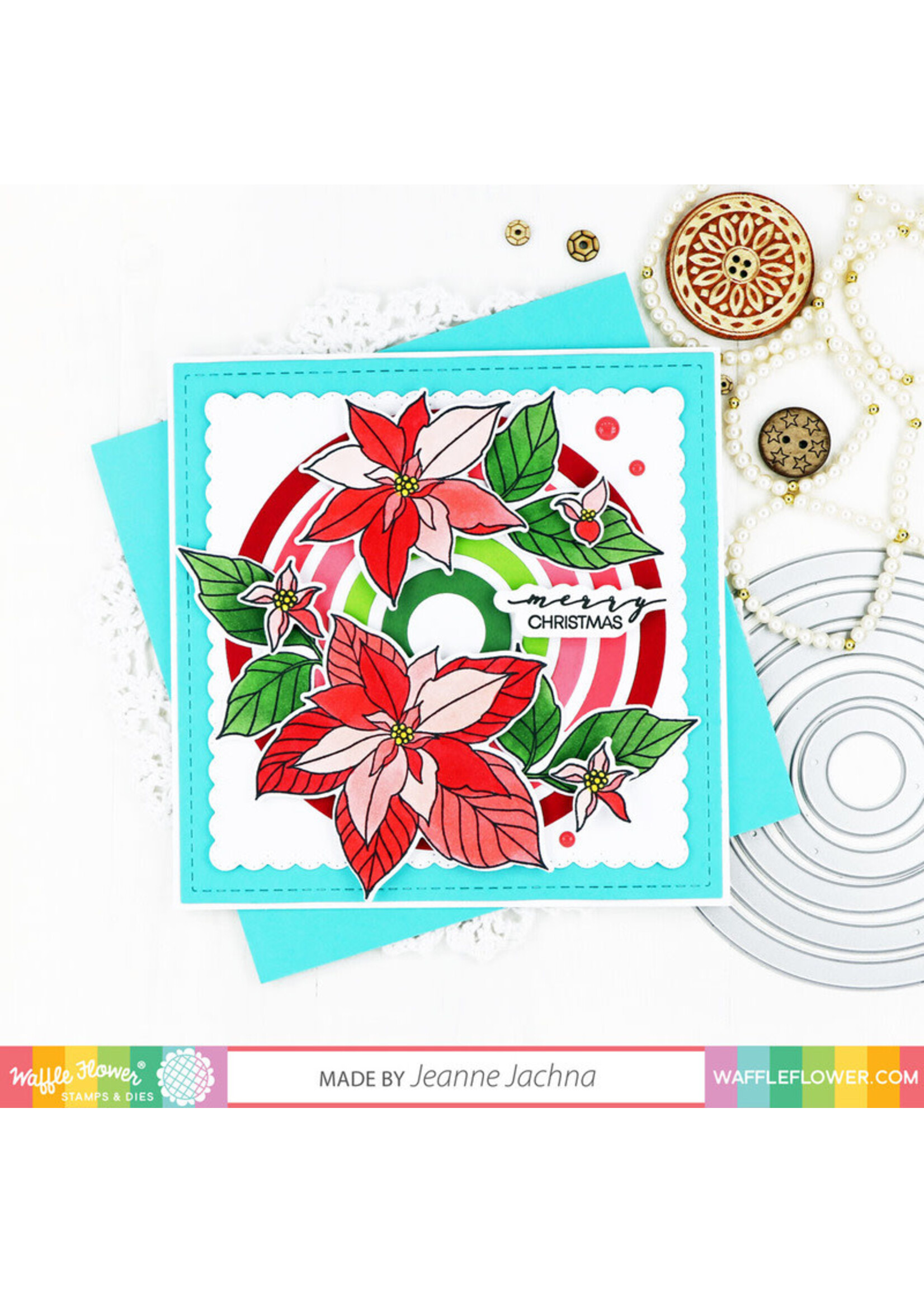 Waffle Flower Waffle Flower Die, Nesting Circle Frames