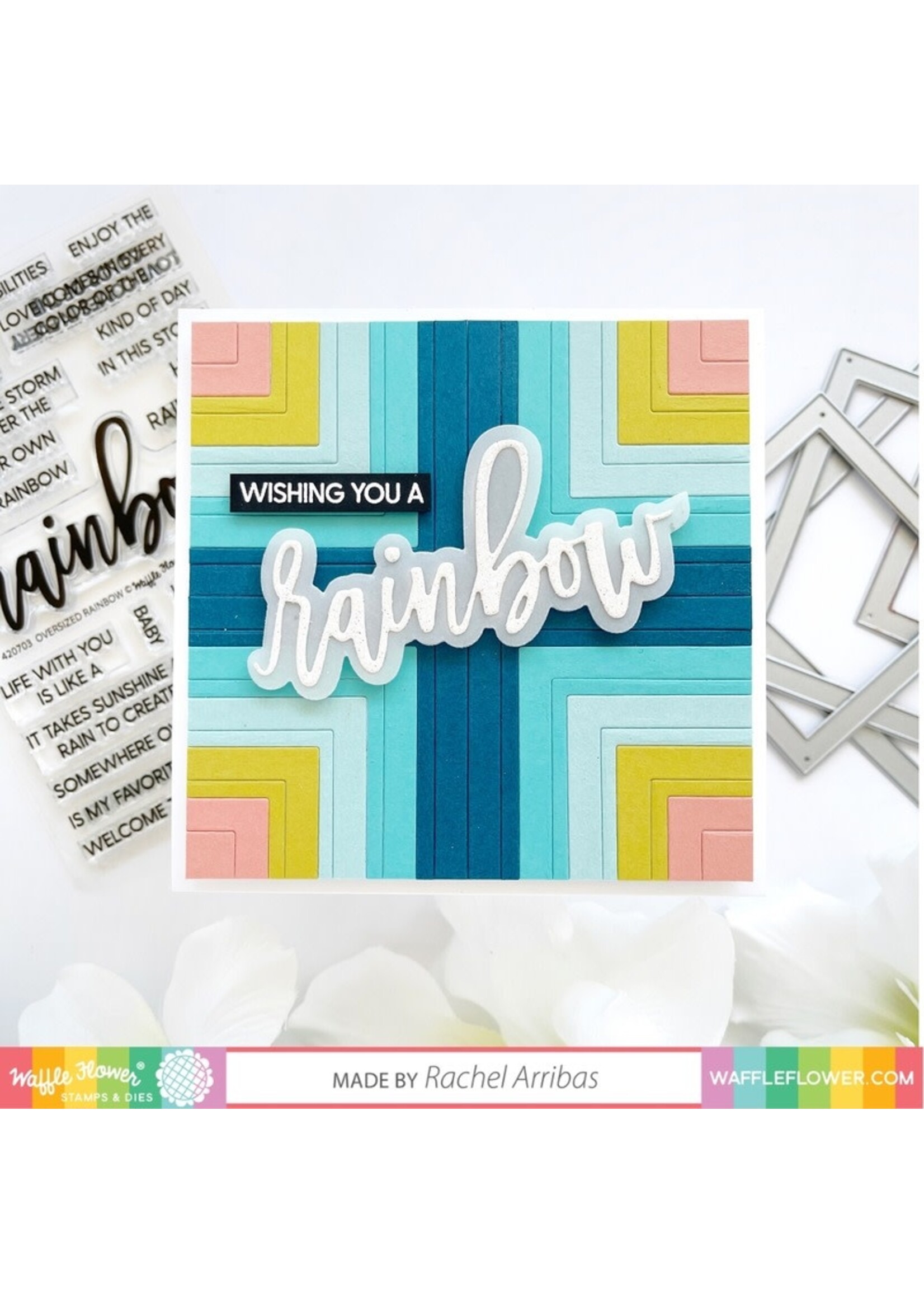 Waffle Flower Waffle Flower Die, Nesting Square Frames