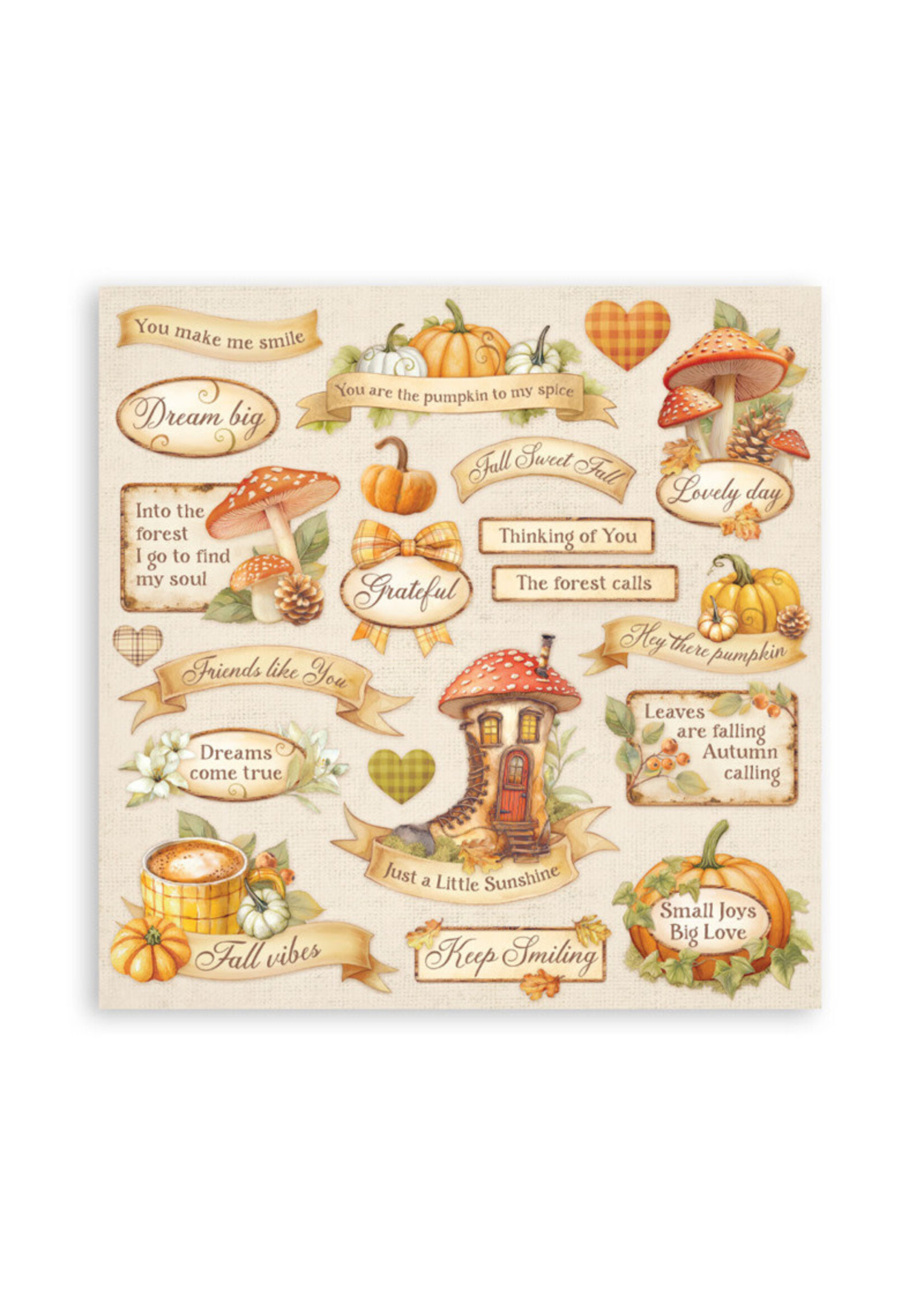Stamperia Stamperia 8X8 Maxi Paper Pad, Whispering Woods