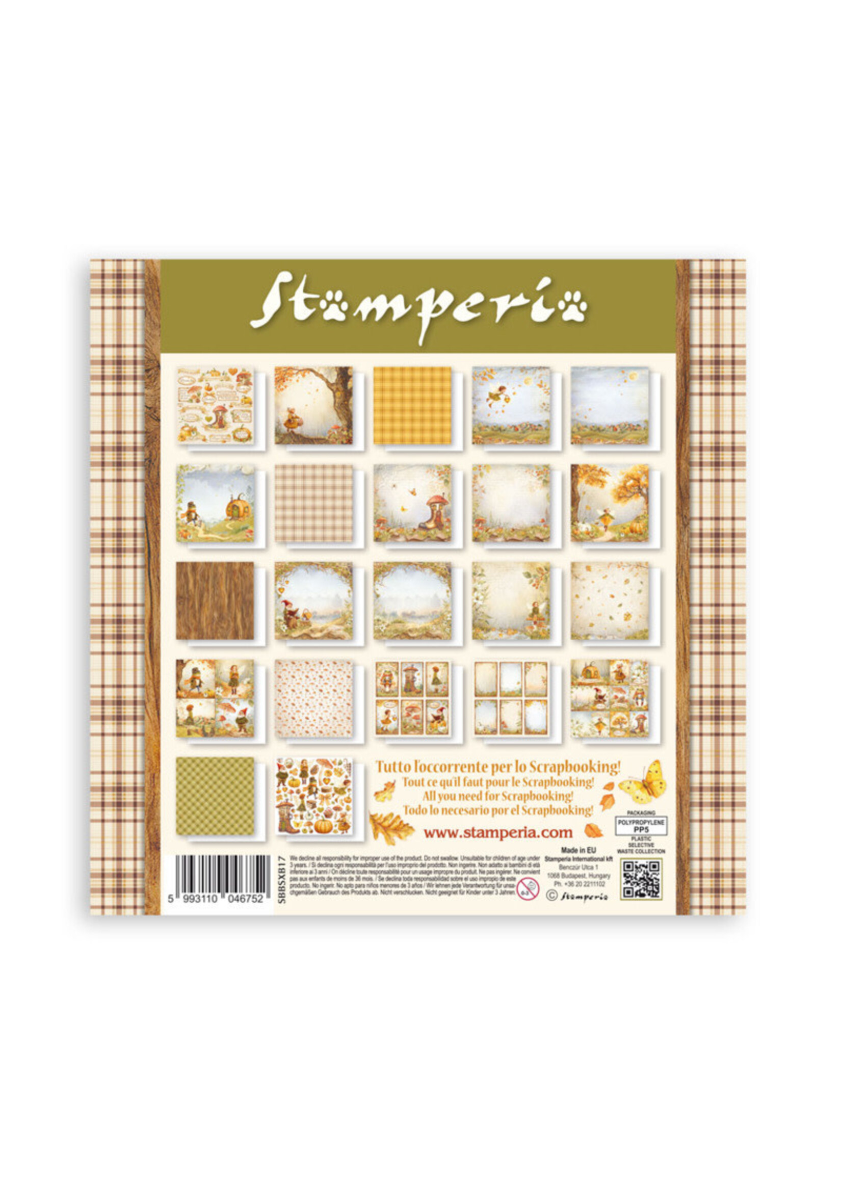 Stamperia Stamperia 8X8 Maxi Paper Pad, Whispering Woods