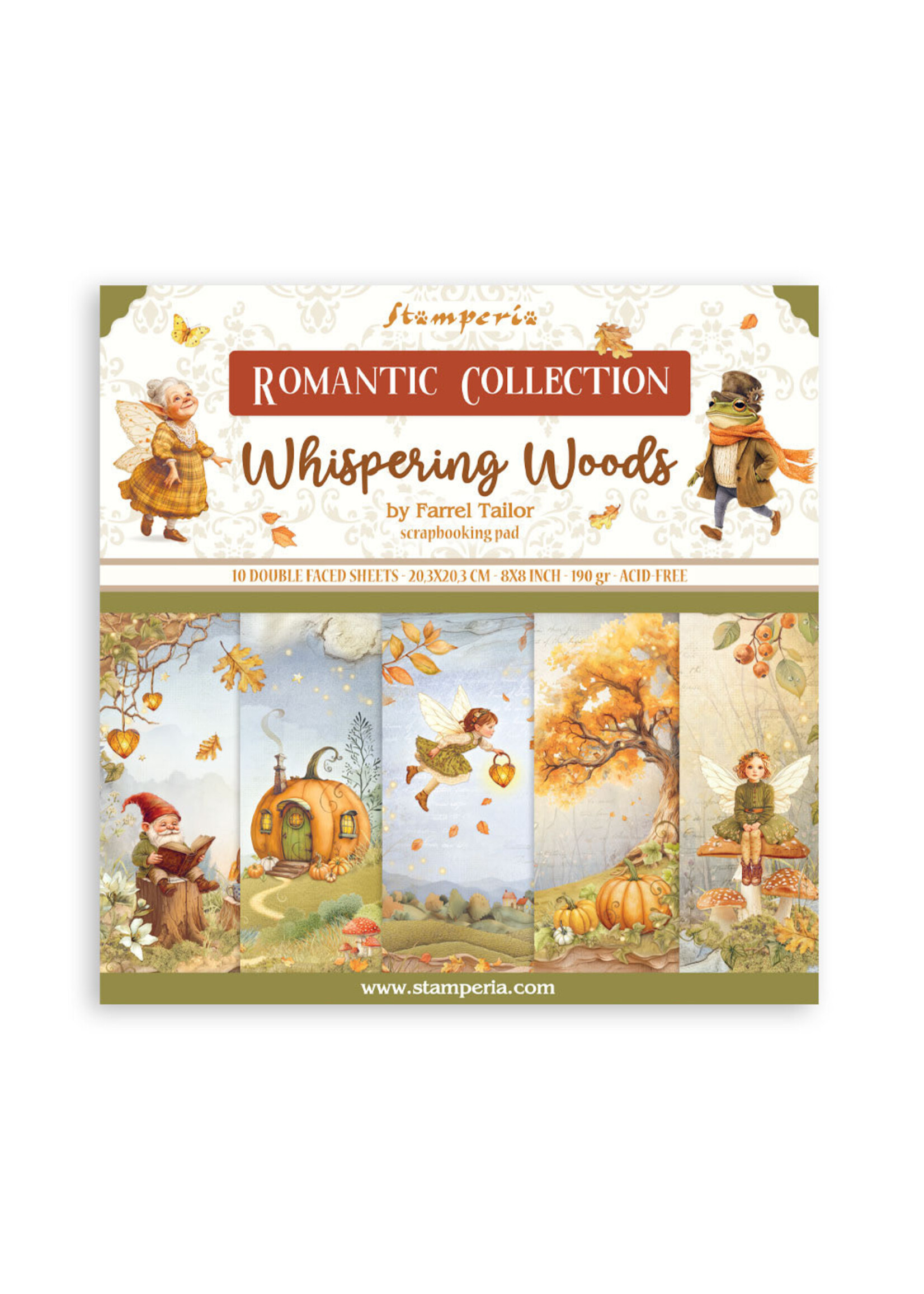 Stamperia Stamperia 8X8 Paper Pad, Whispering Woods
