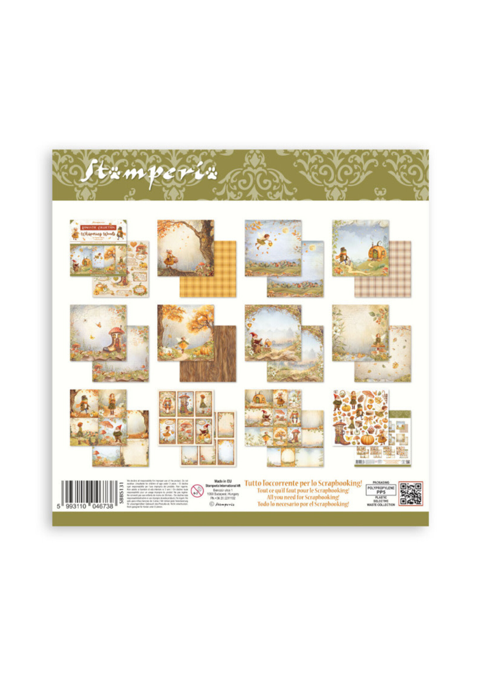 Stamperia Stamperia 8X8 Paper Pad, Whispering Woods