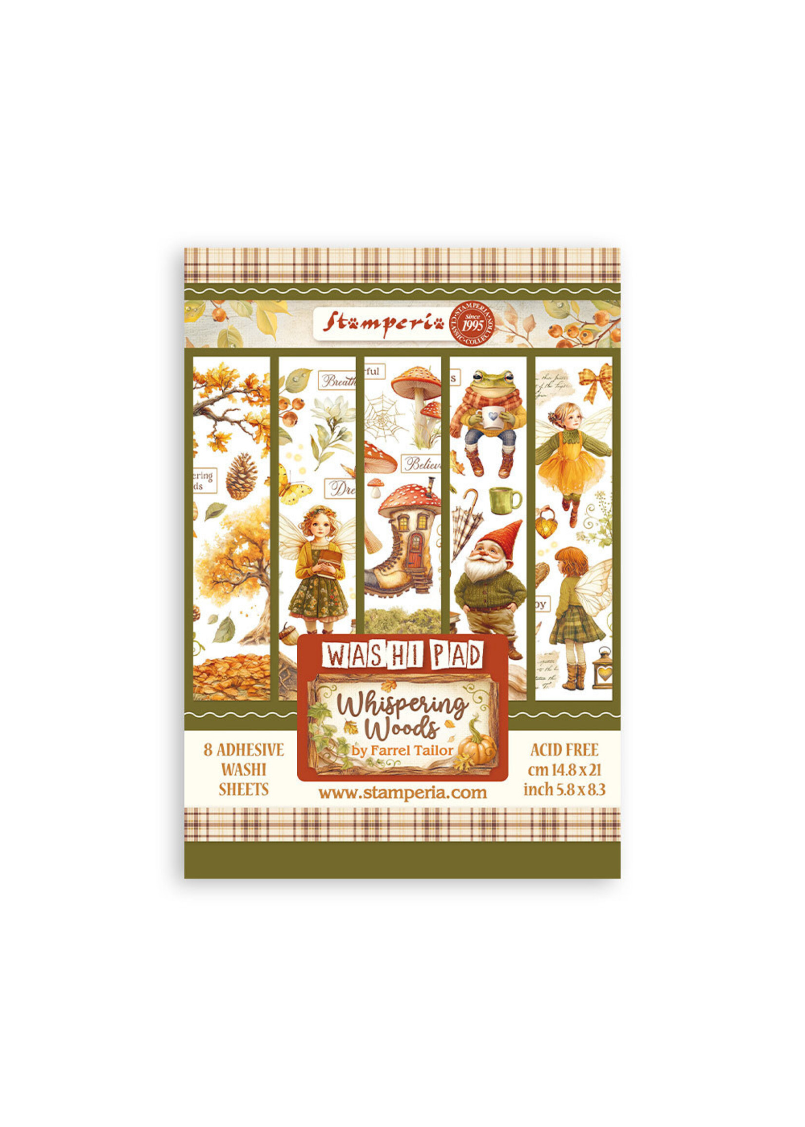 Stamperia Stamperia A5 Washi Pad, Whispering Woods