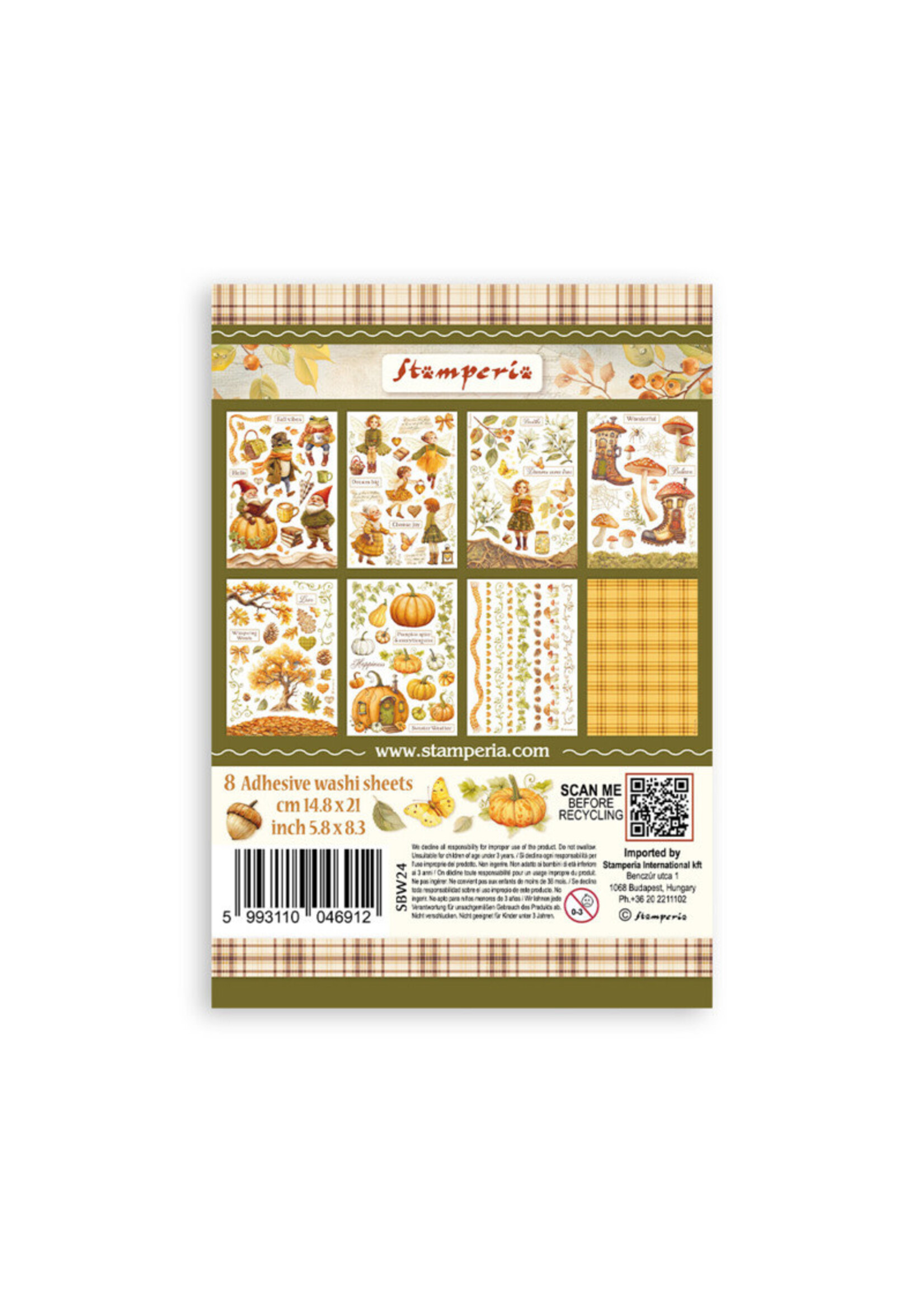 Stamperia Stamperia A5 Washi Pad, Whispering Woods