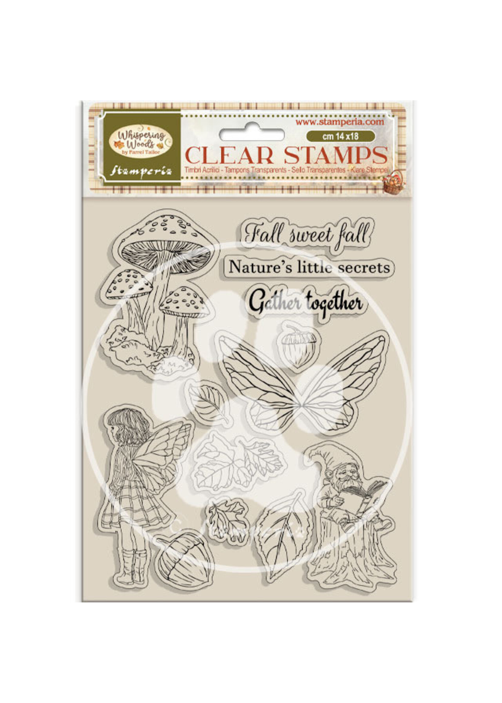 Stamperia Stamperia Stamp, Whispering Woods - Mushrooms and Fairies