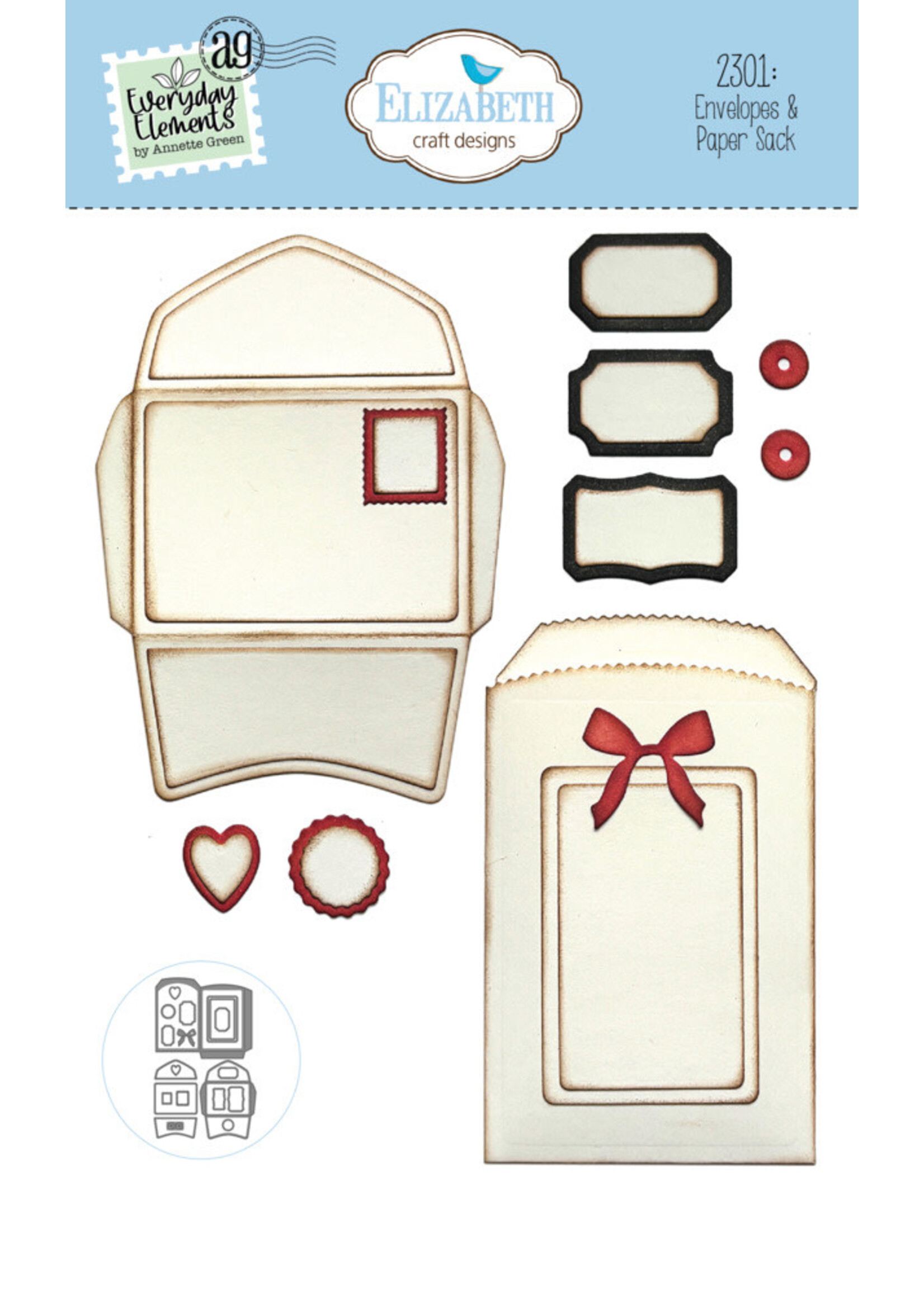 Elizabeth Craft Design ECD Die, Envelopes & Paper Sack