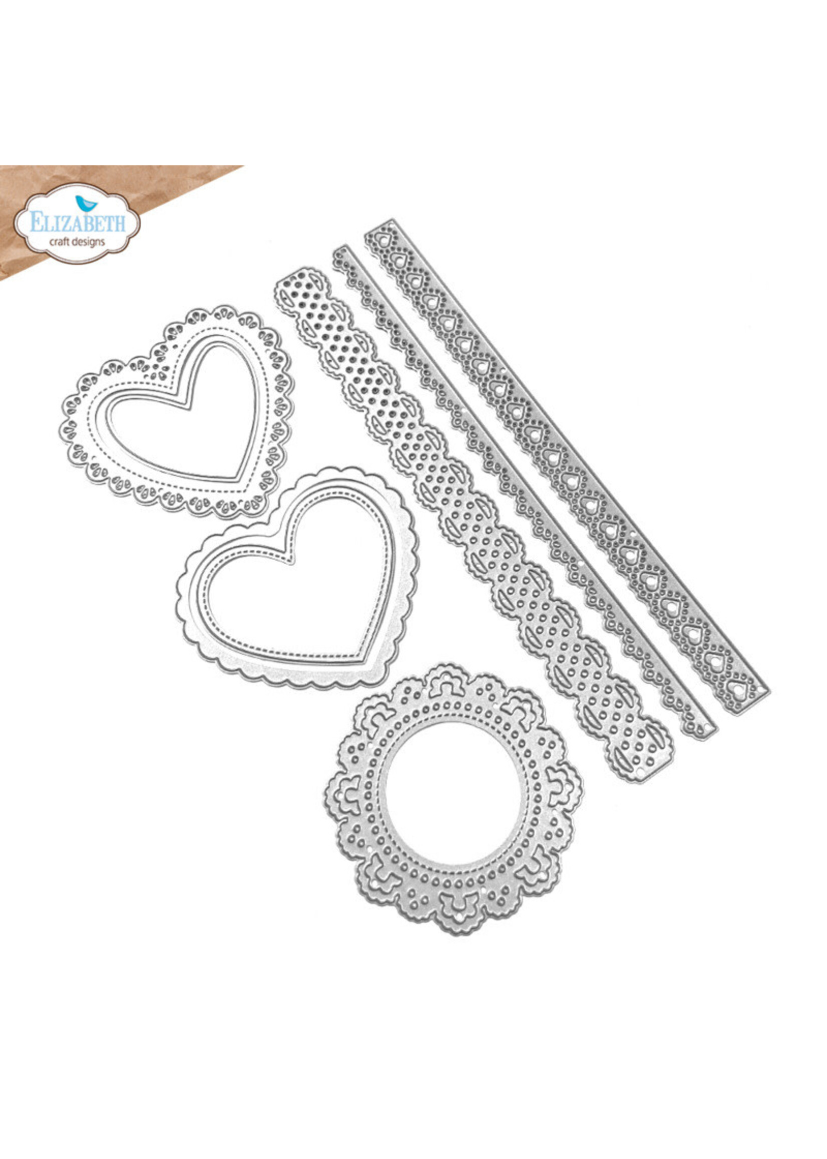 Elizabeth Craft Design ECD Die, Lace Heart & Doily