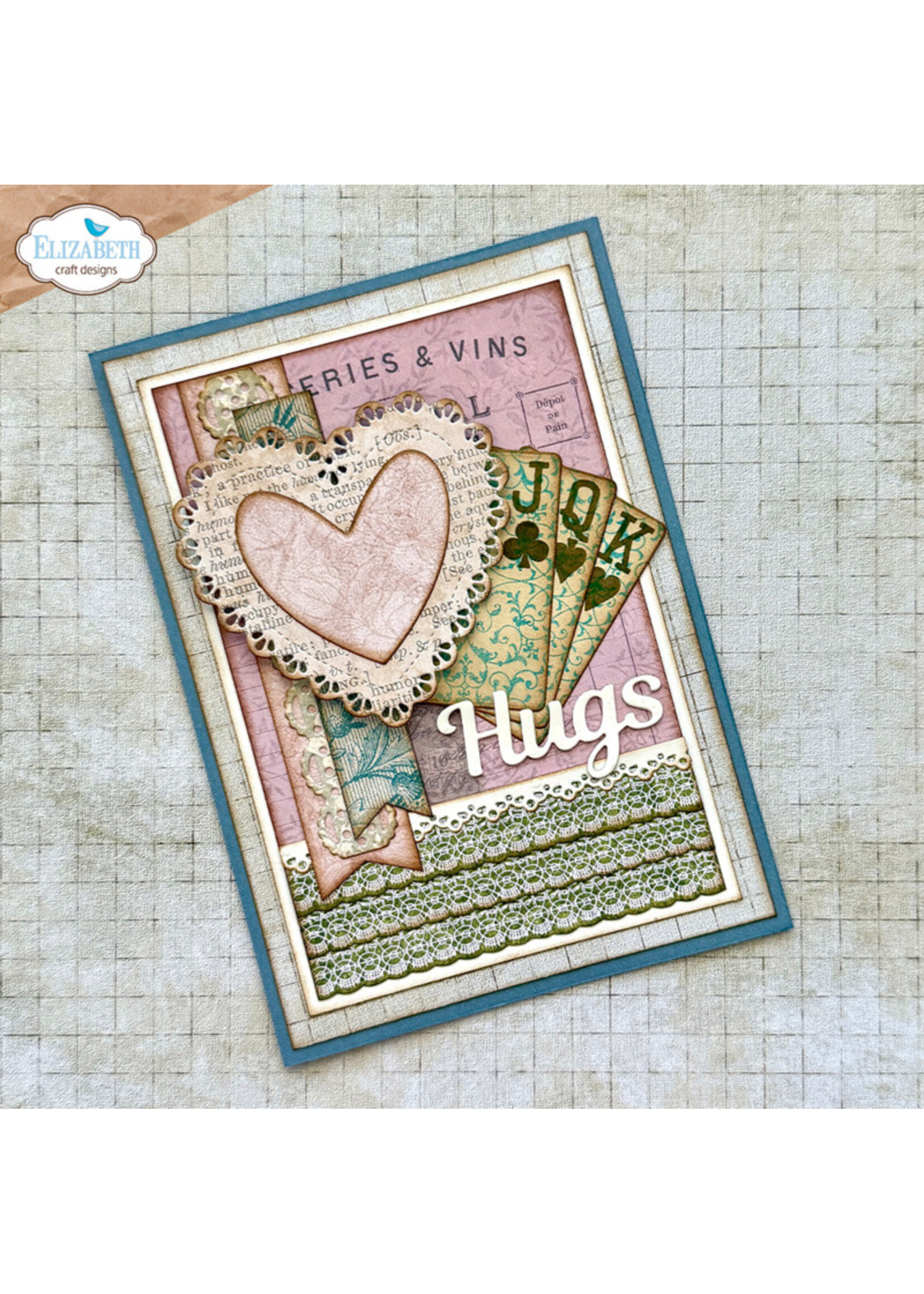 Elizabeth Craft Design ECD Die, Lace Heart & Doily