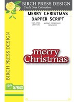 Birch Press Die, Merry Christmas Dapper Script