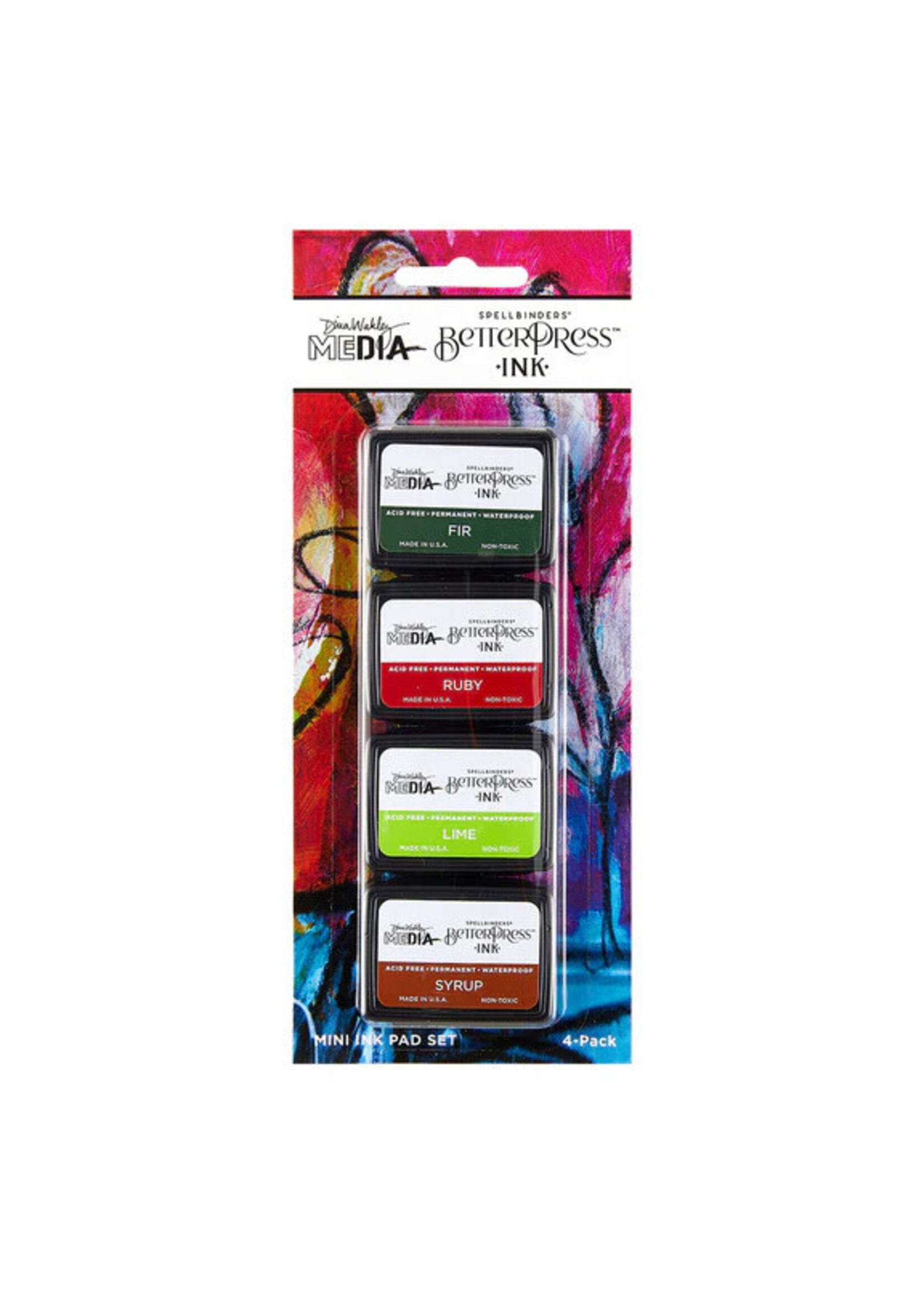 Spellbinders BetterPress Mini Ink Pad Set, Festive