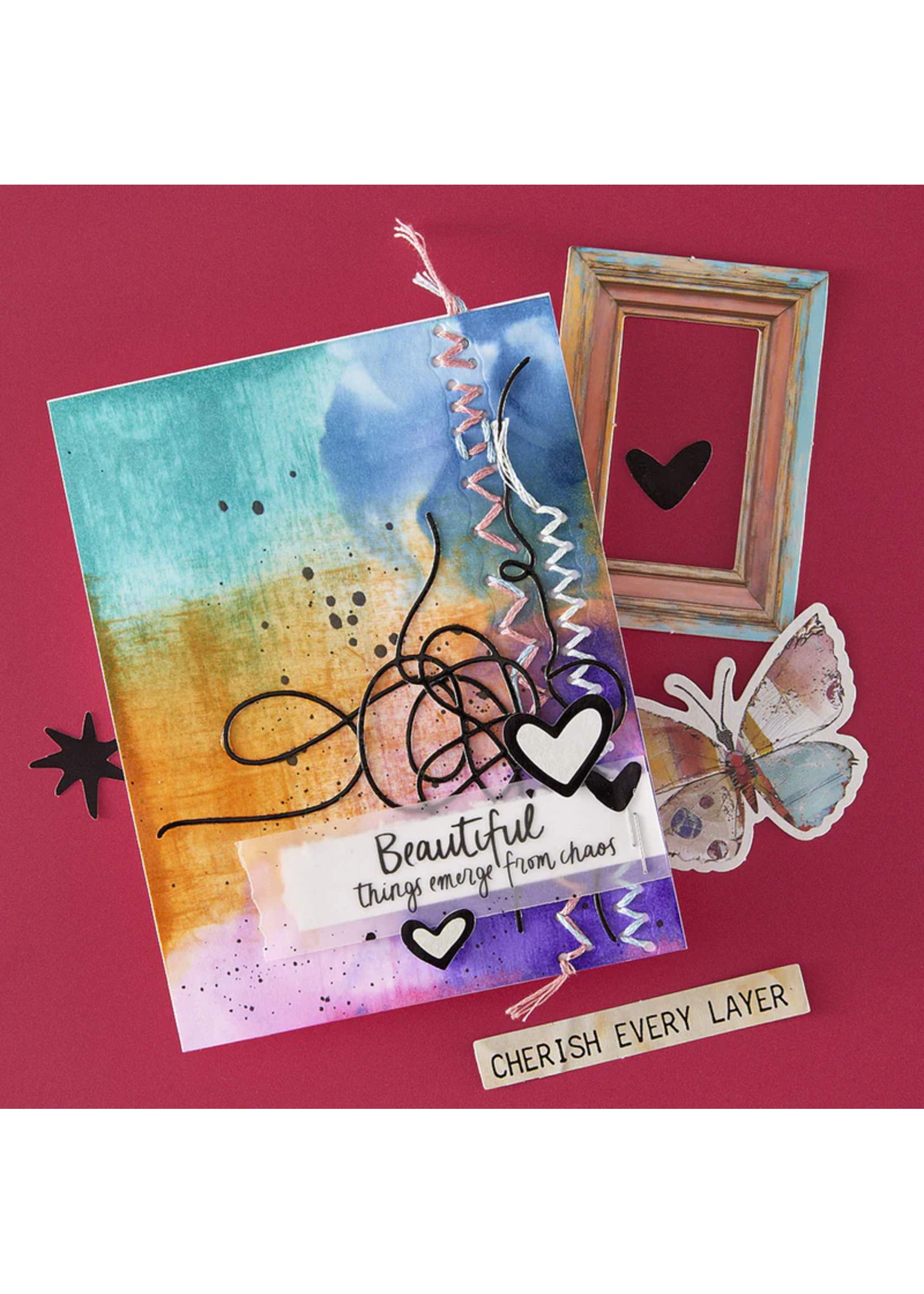 Spellbinders Spellbinders Die, Beautifully Imperfect - Tangled Threads