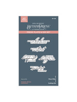 Spellbinders Spellbinders Betterpress Plate & Die, Fountain Wishes Sentiments