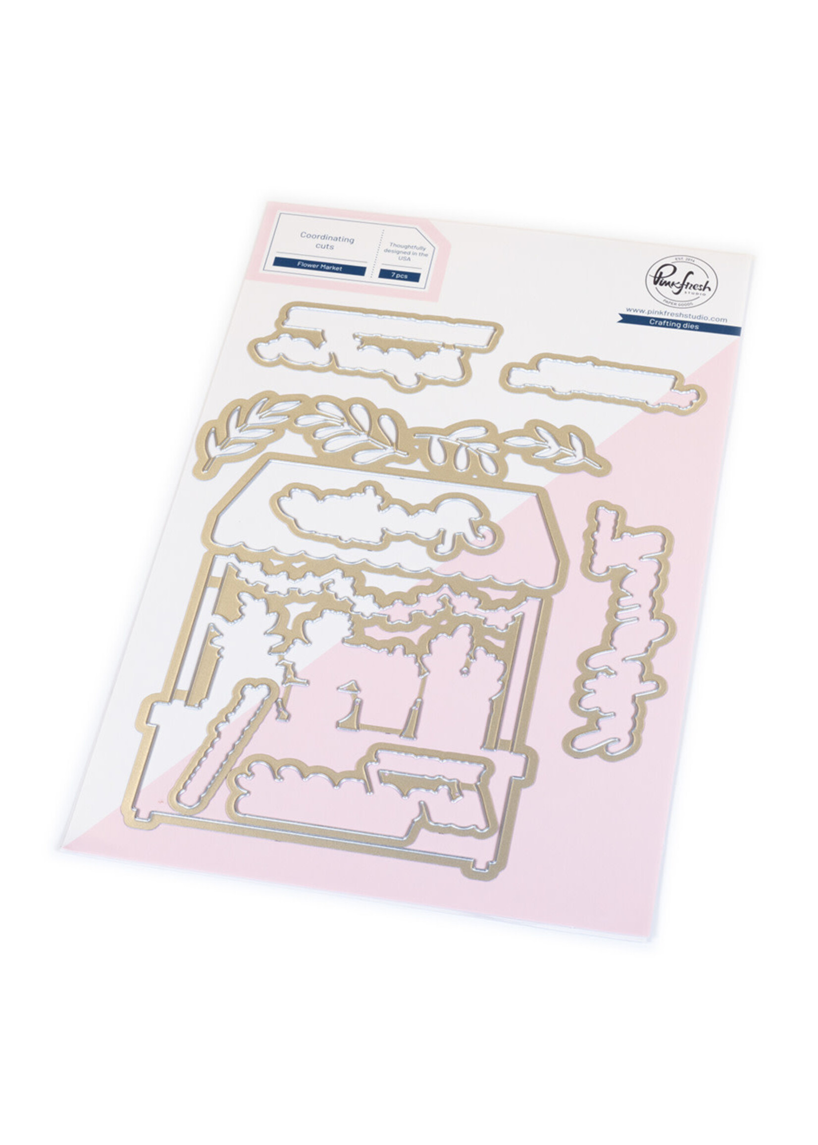 Pink Fresh Studio Pink Fresh Stamp/Die/Stencil Bundle, Flower Market