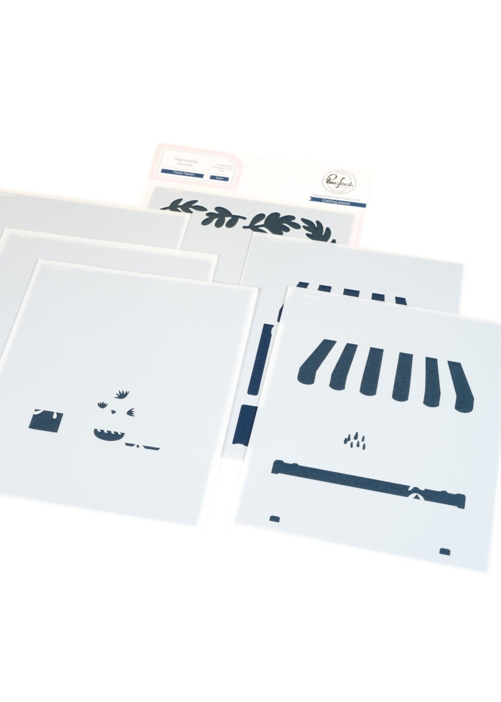 Pink Fresh Studio Pink Fresh Stamp/Die/Stencil Bundle, Flower Market