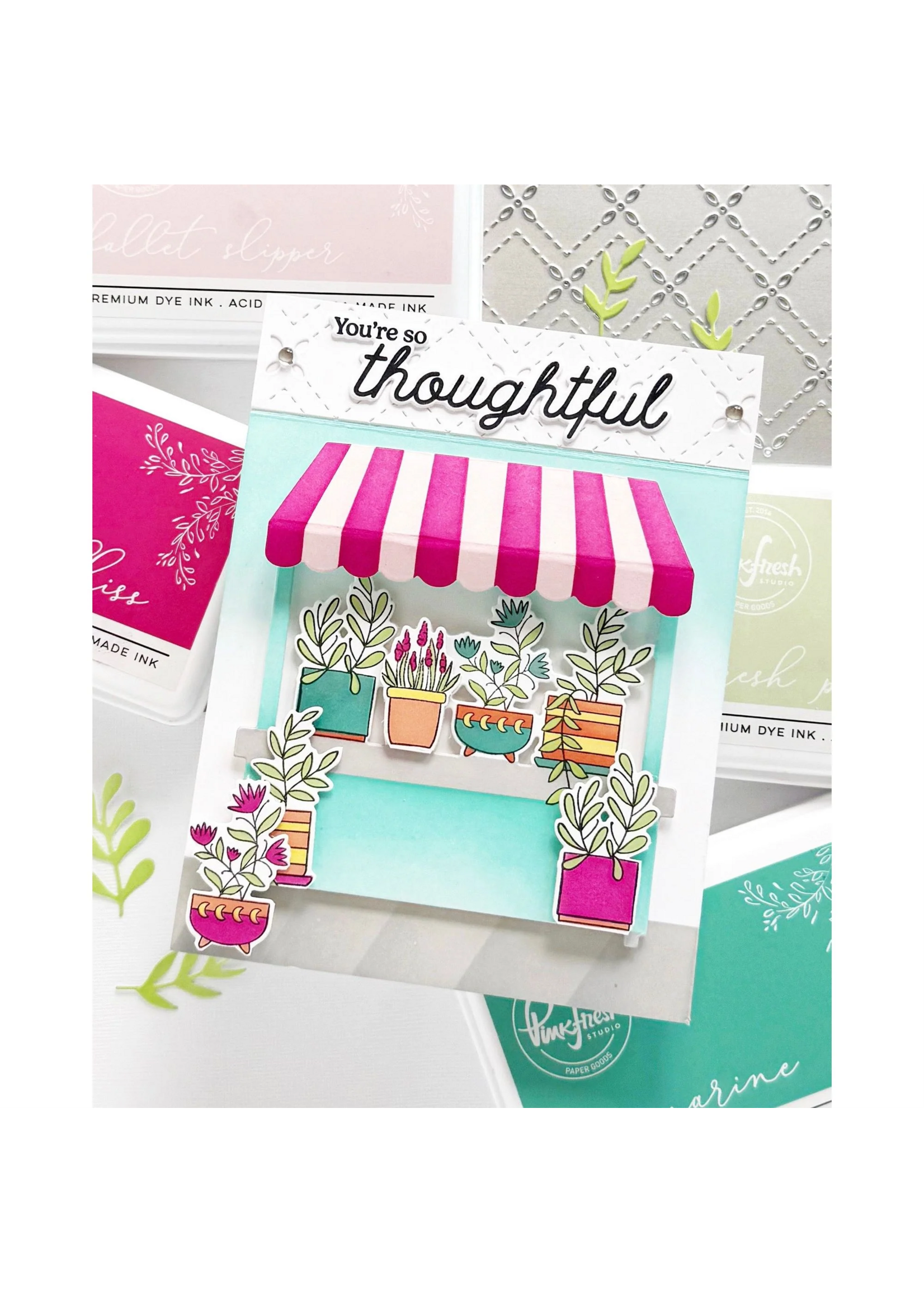 Pink Fresh Studio Pink Fresh Stamp/Die/Stencil Bundle, Flower Market