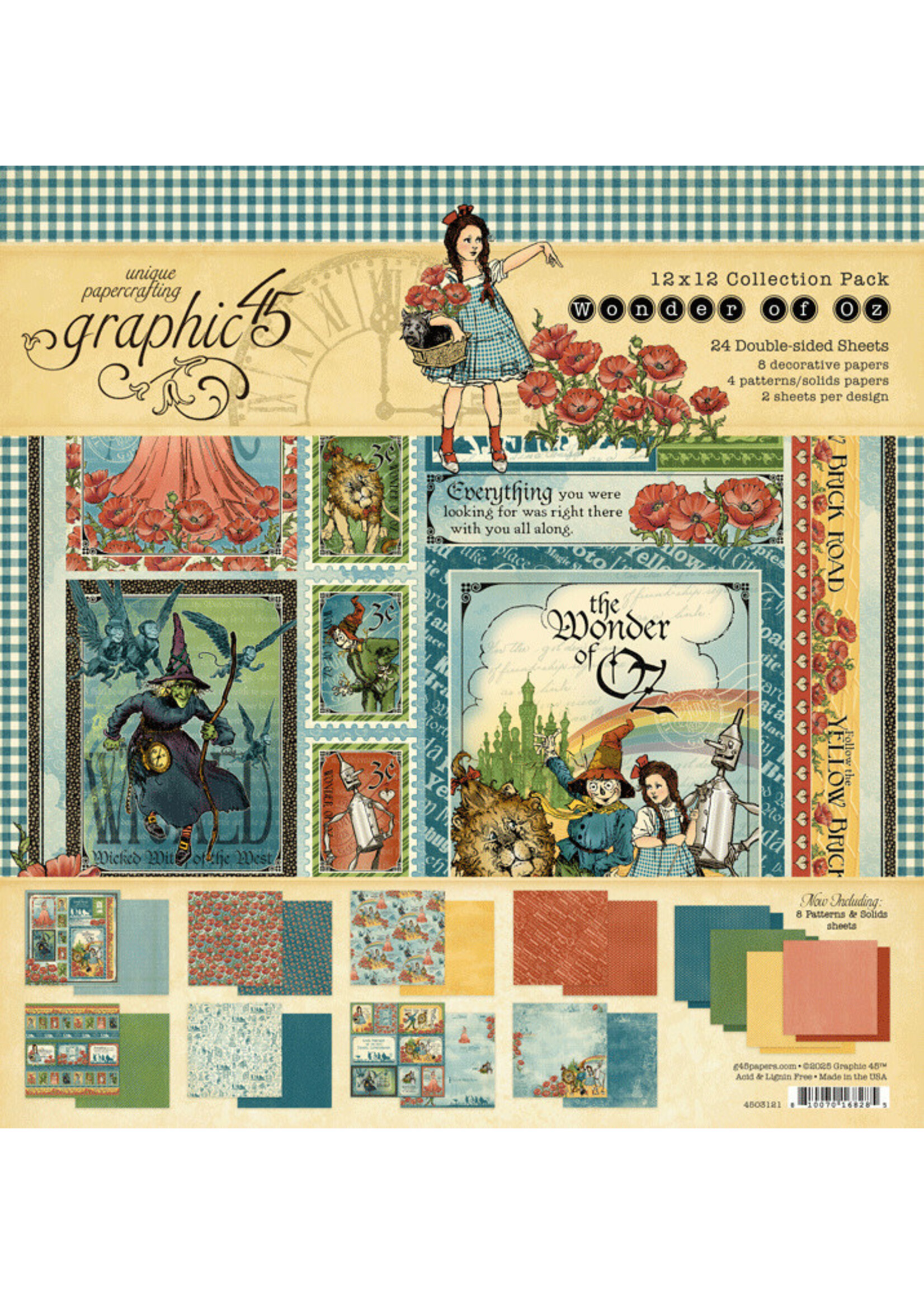 Graphic 45 12X12 Collection Pack, Wonder of Oz
