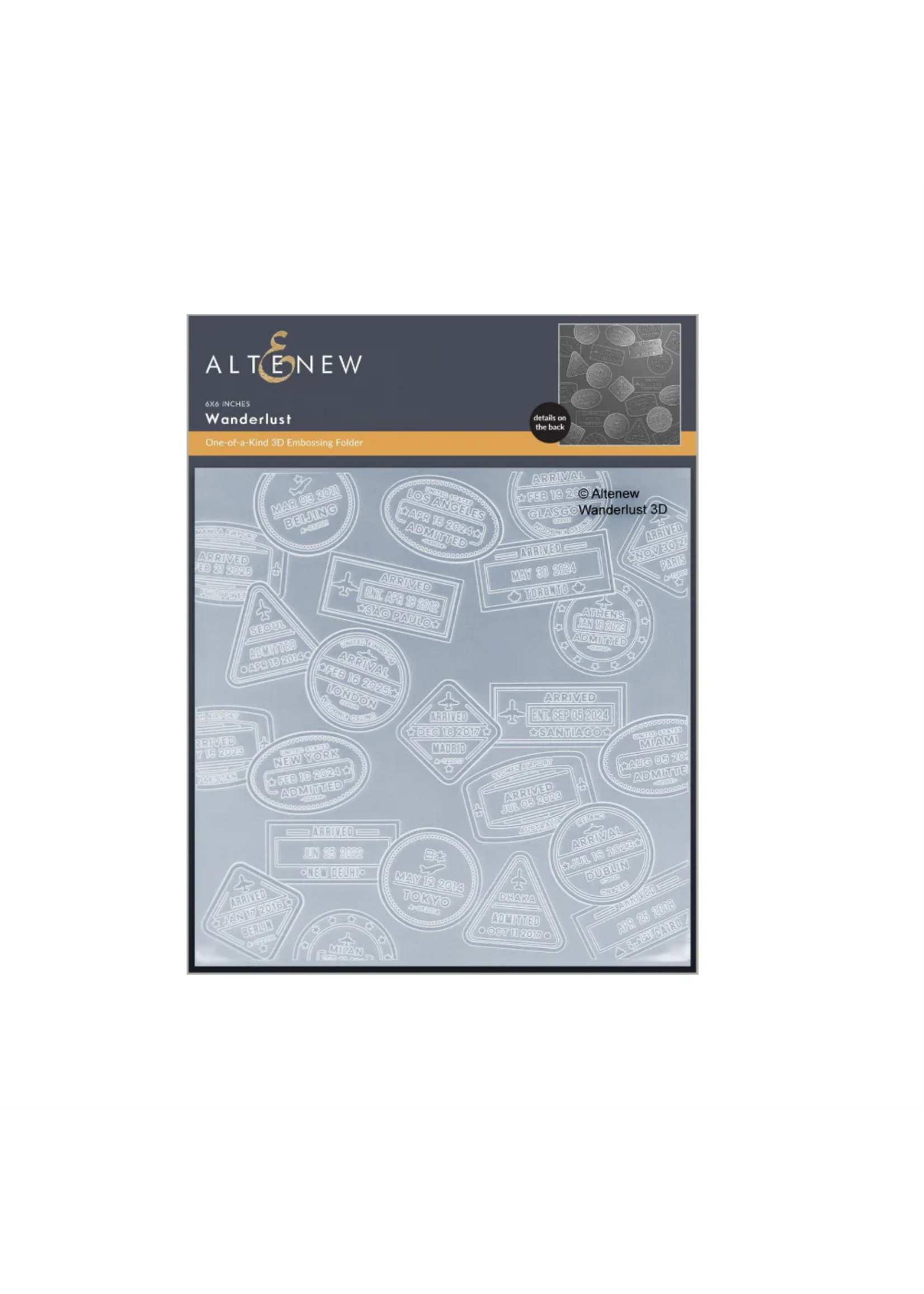 Altenew 3D Embossing Folder, Wanderlust