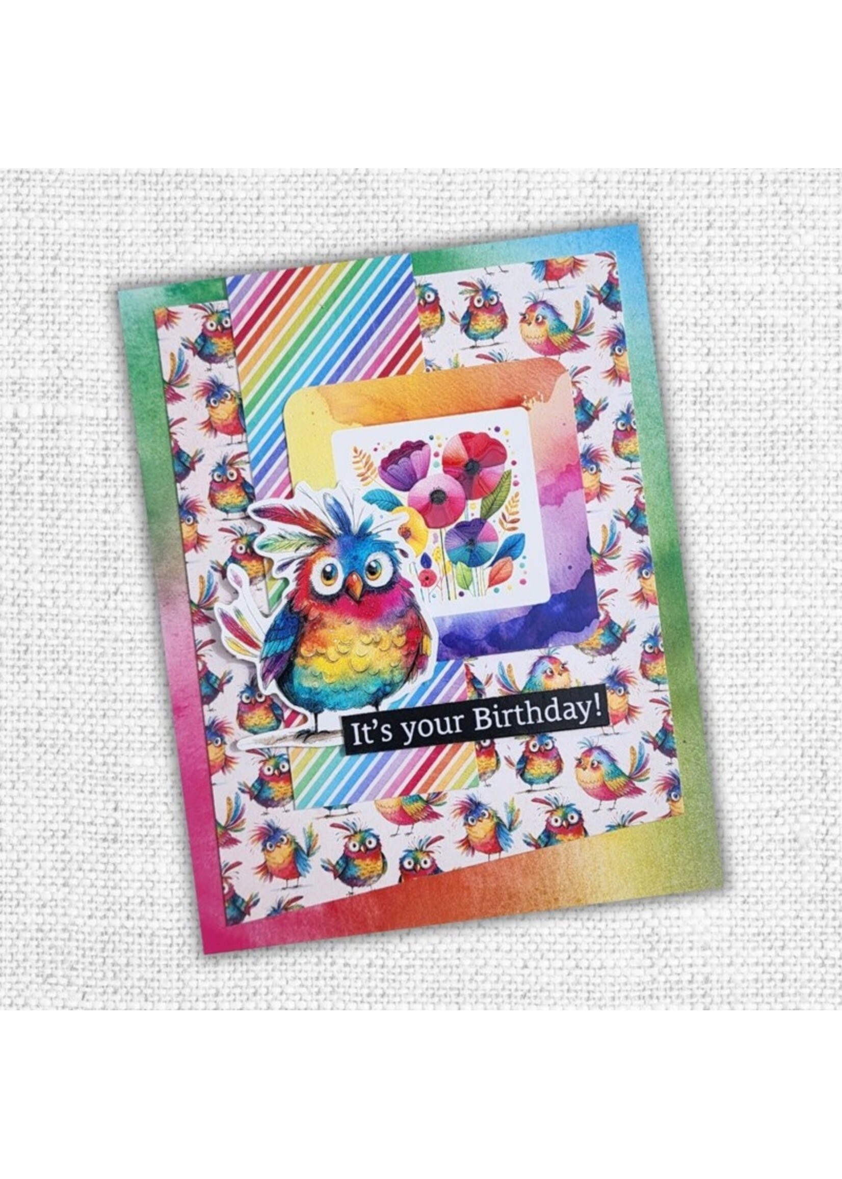 Paper Rose Paper Rose Embossed Die Cuts, Rainbow Village Birds