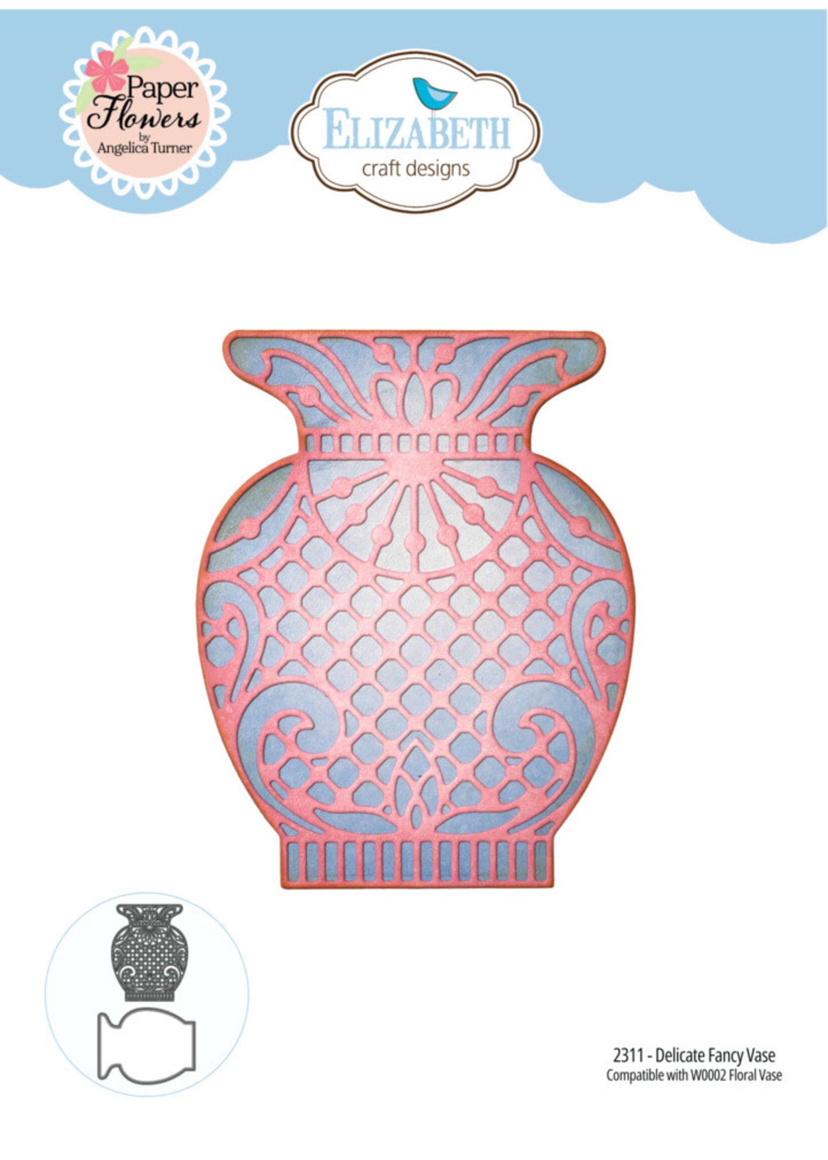 Elizabeth Craft Design ECD Die, Delicate Fancy Vase