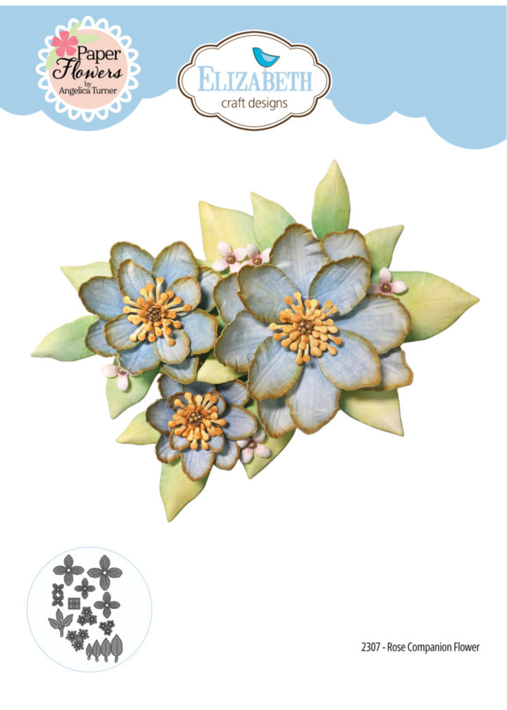 Elizabeth Craft Design ECD Die, Rose Companion Flower