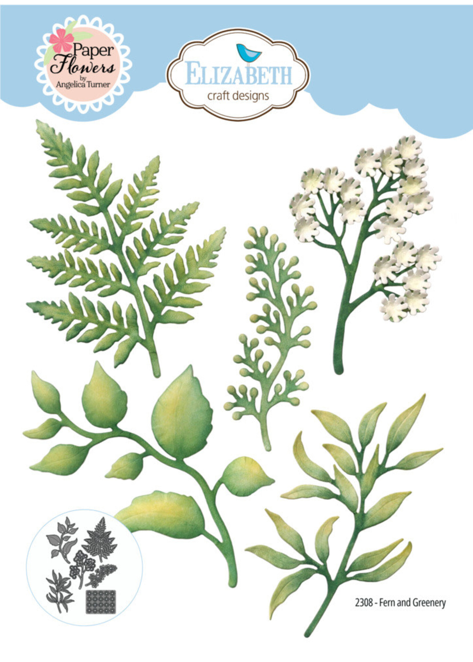 Elizabeth Craft Design ECD Die, Fern and Greenery