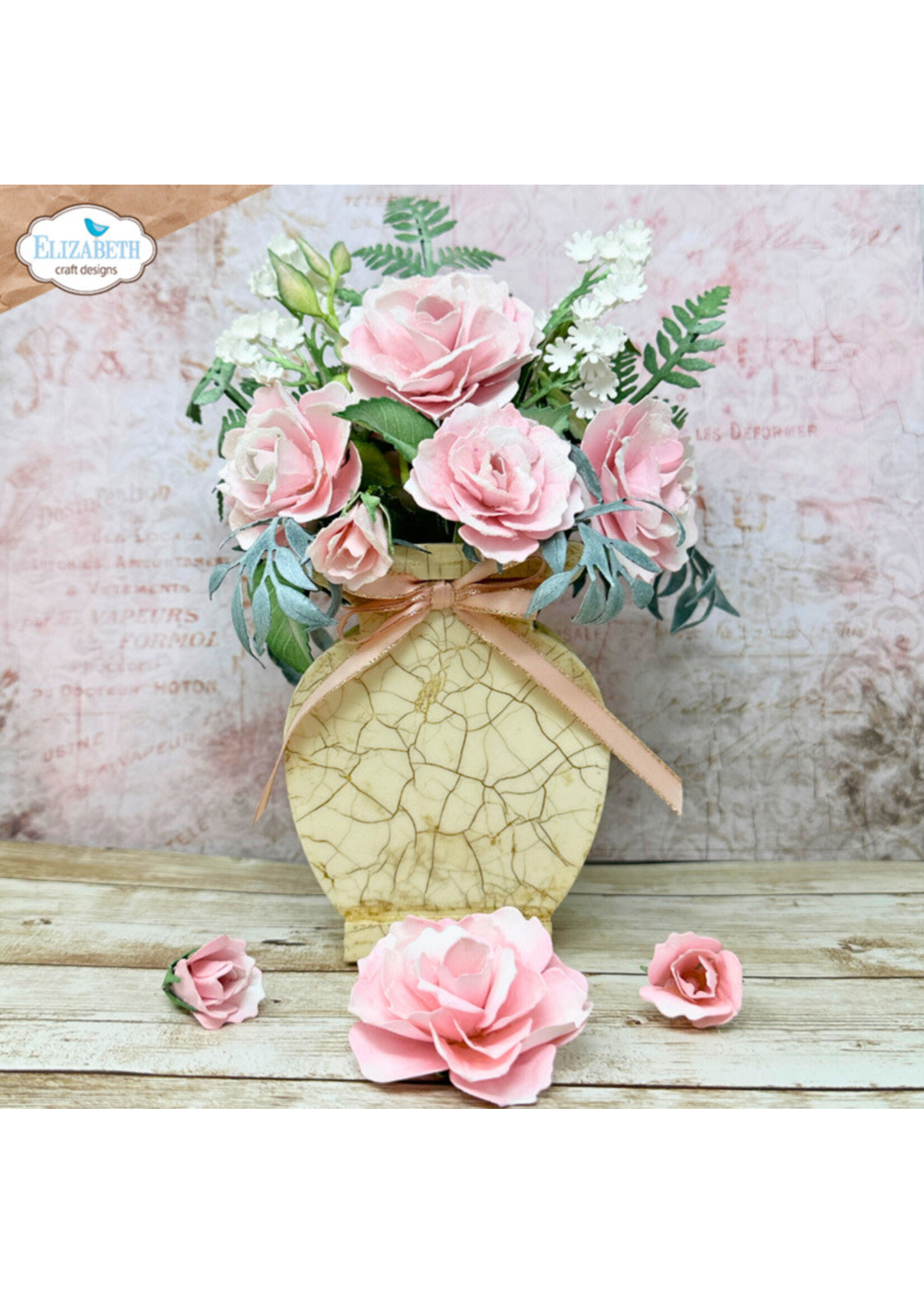 Elizabeth Craft Design ECD 3mm MDF, Floral Vase