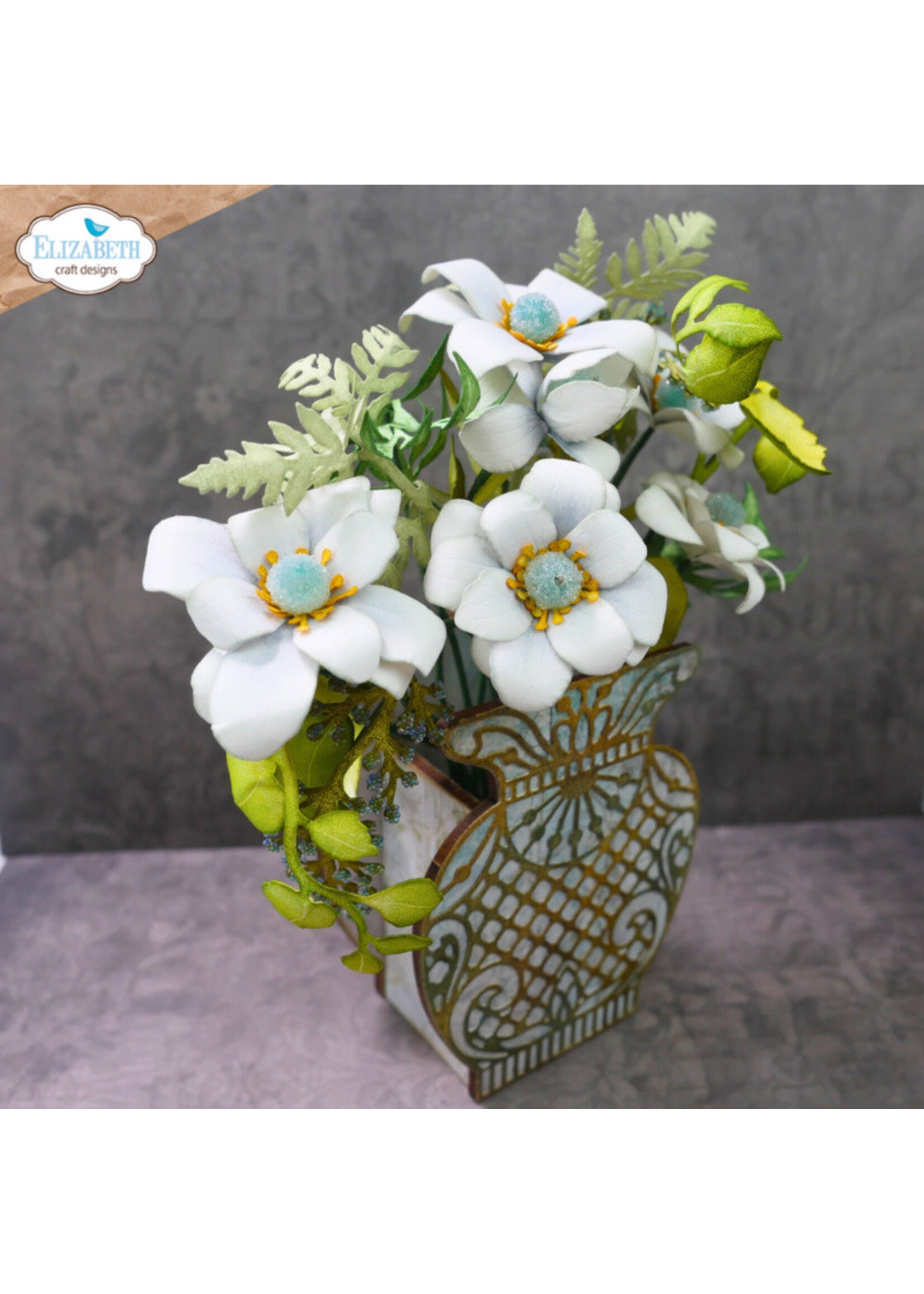 Elizabeth Craft Design ECD 3mm MDF, Floral Vase