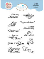 Elizabeth Craft Design ECD Stamp, Bohemian Rose Sentiments