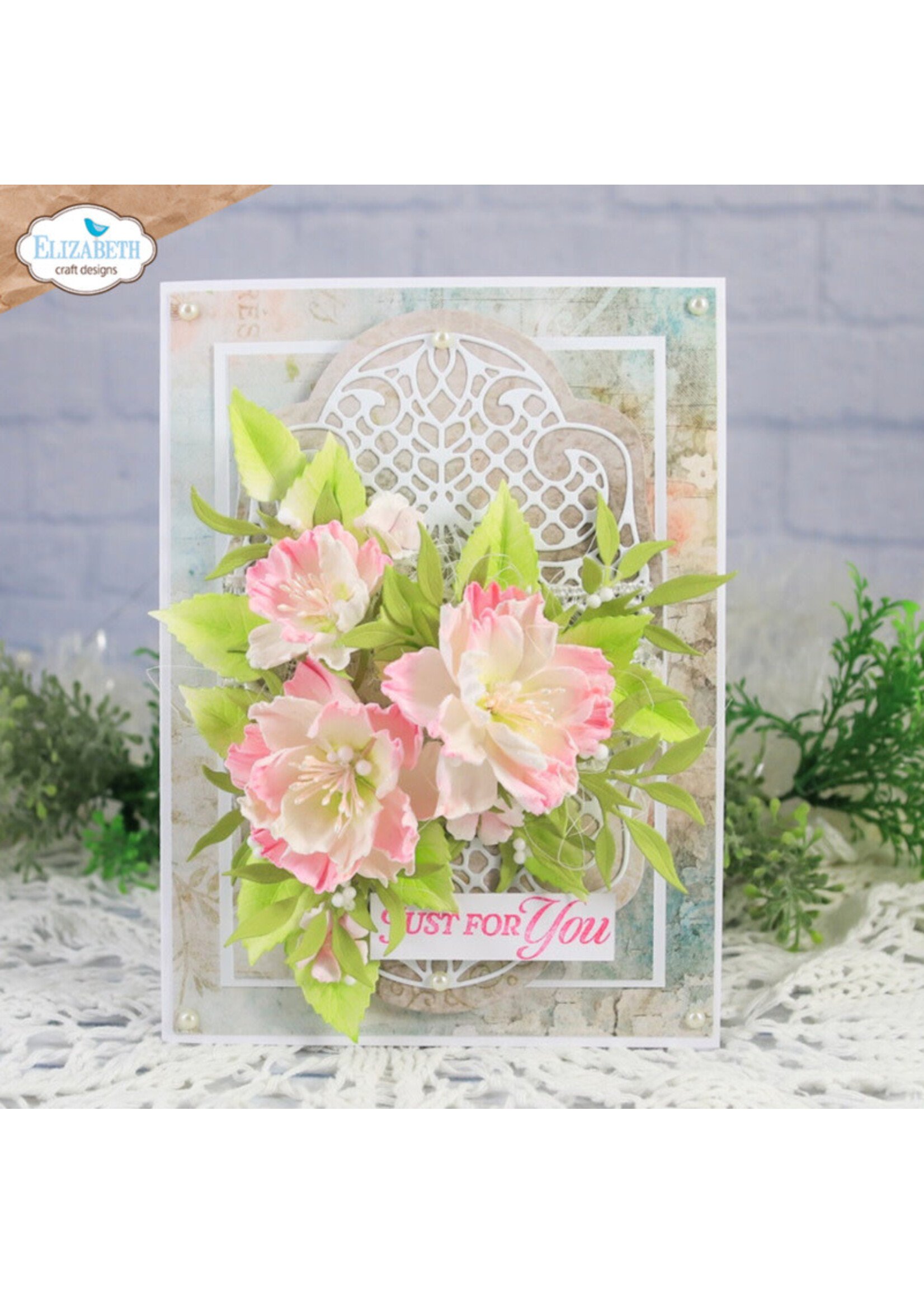 Elizabeth Craft Design ECD Stamp, Bohemian Rose Sentiments