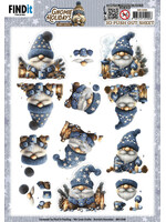 Berries Beauties 3D Push Out Sheet, Gnomie Holidays - Blue