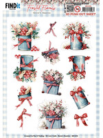 Berries Beauties 3D Push Out Sheet, Frosted Florals - Tin