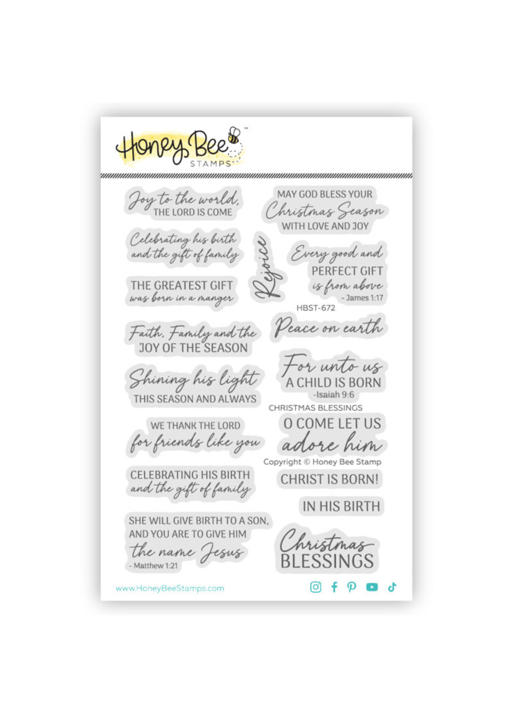 Honey Bee Stamps Honey Bee Stamp, Christmas Blessings