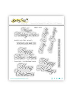Honey Bee Stamps Honey Bee Stamp/Die Set, Warm Holiday Wishes