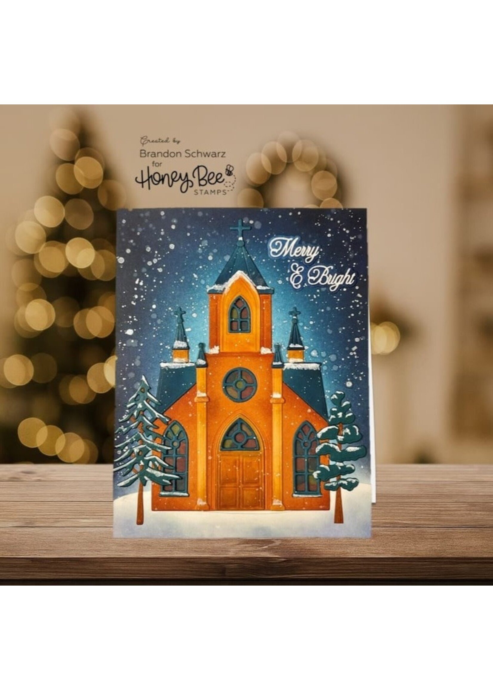 Honey Bee Stamps Honey Bee Stamp/Die Set, Warm Holiday Wishes