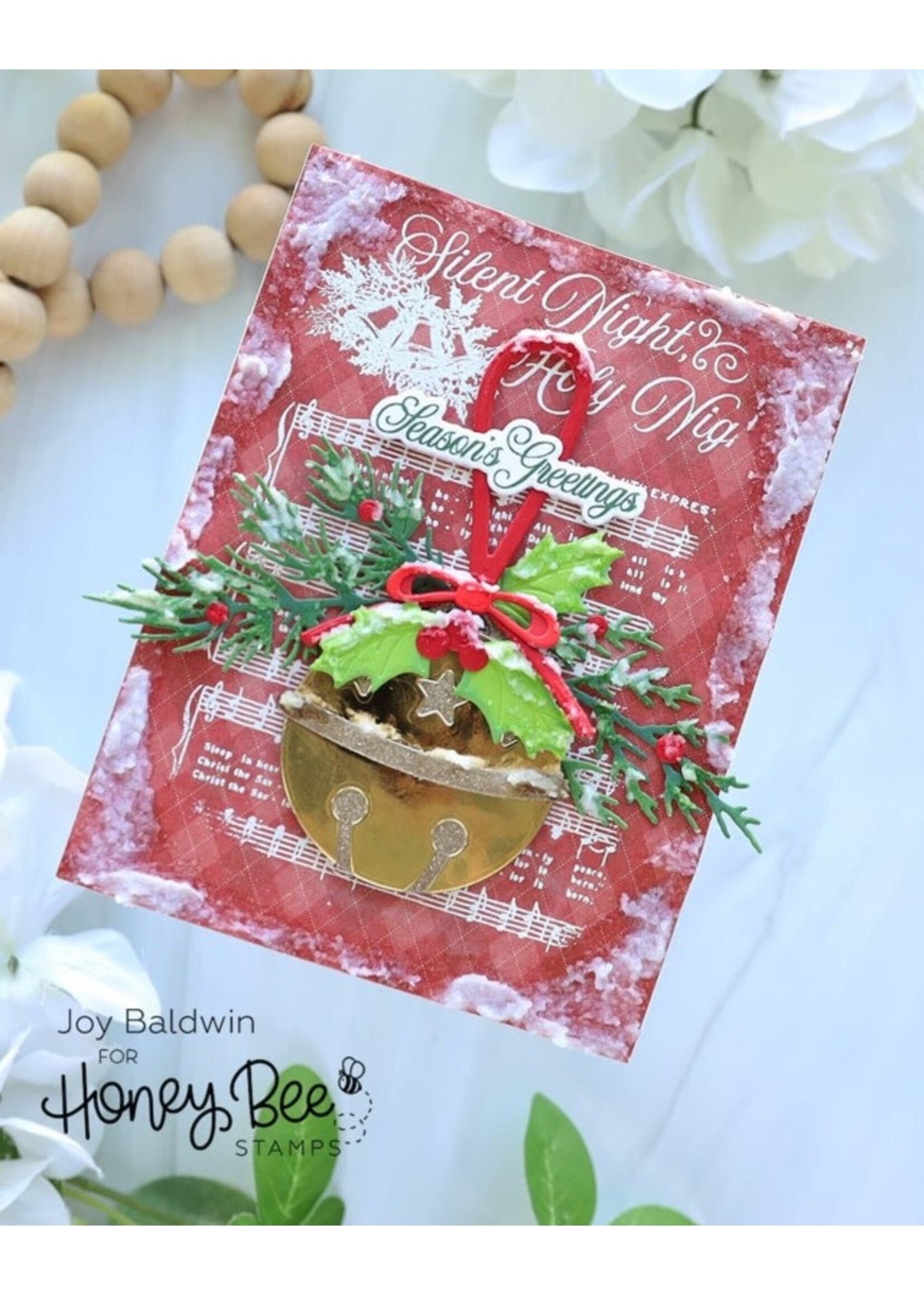 Honey Bee Stamps Honey Bee Stamp/Die Set, Warm Holiday Wishes