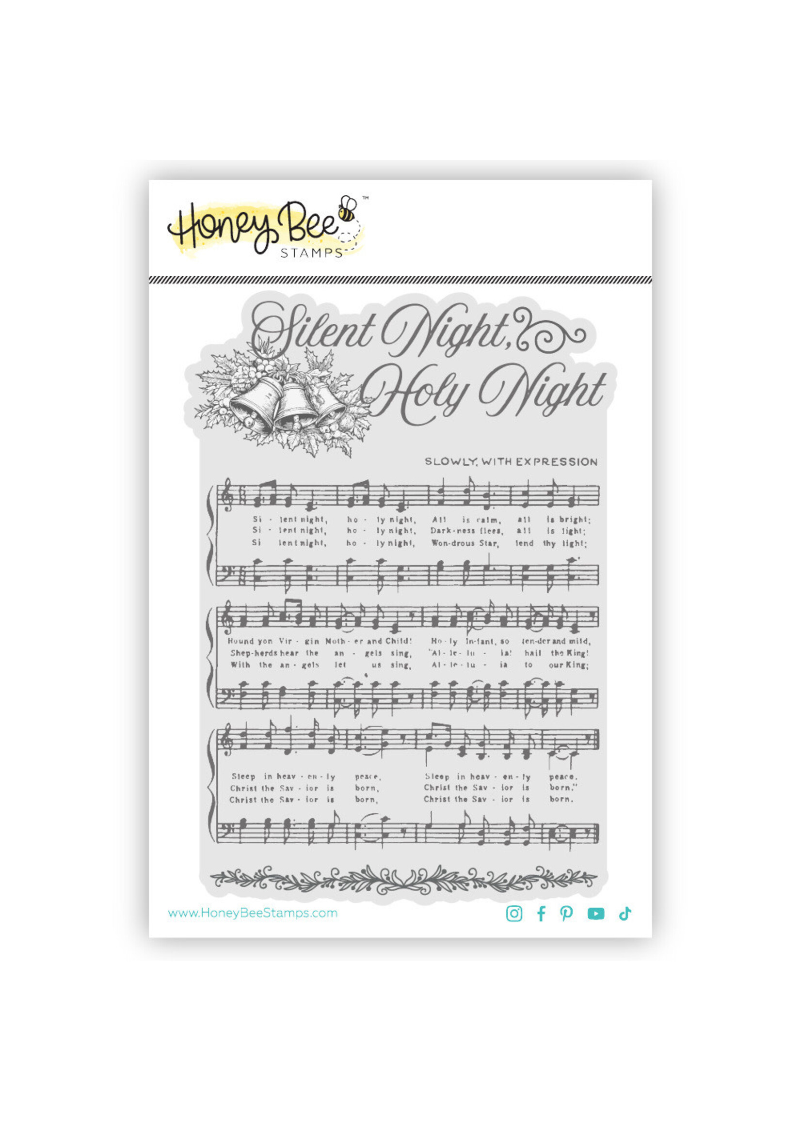 Honey Bee Stamps Honey Bee Cling Stamp, Silent Night