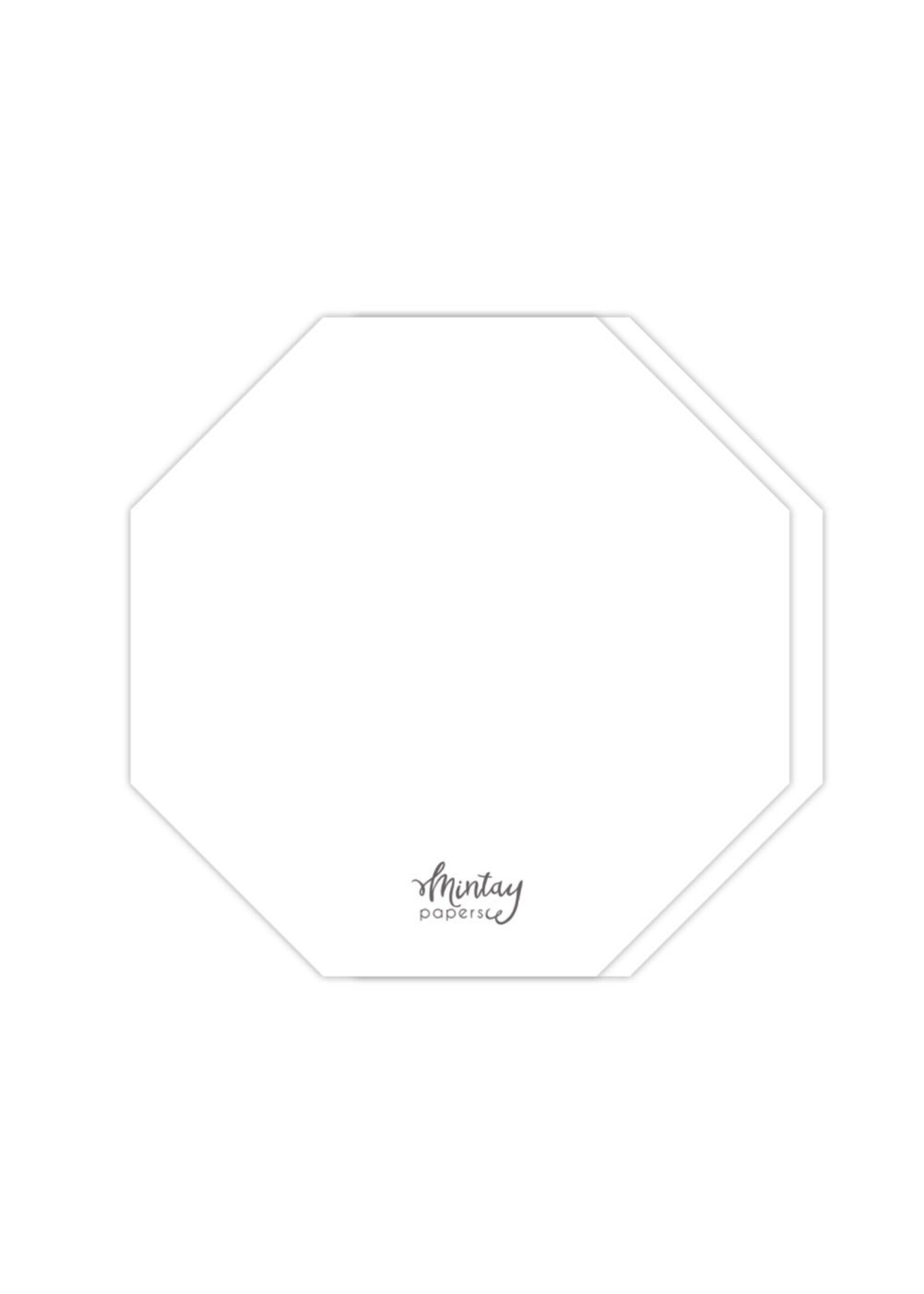 Mintay Basic Octagon Card Base, White (5)