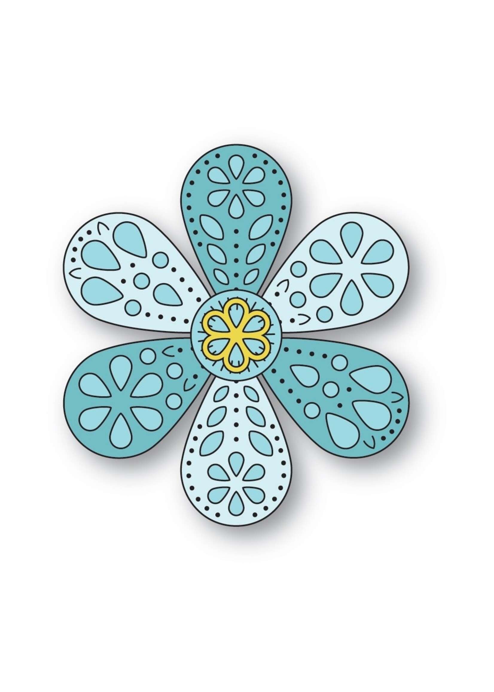 Poppy Stamps Die, Nordic Pretty Petal Flower